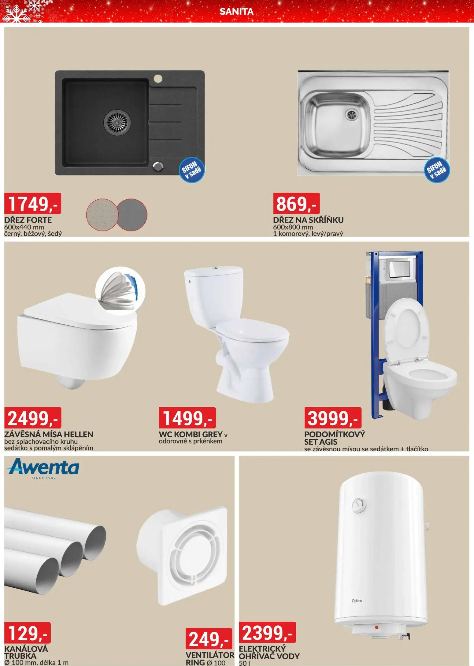 BAUMAX leták - Cheb, Otvice, Plzeň od 01.12.2025 | Strana: 14 | Produkty: Dřez, Ventilátor, Wc, Trubka