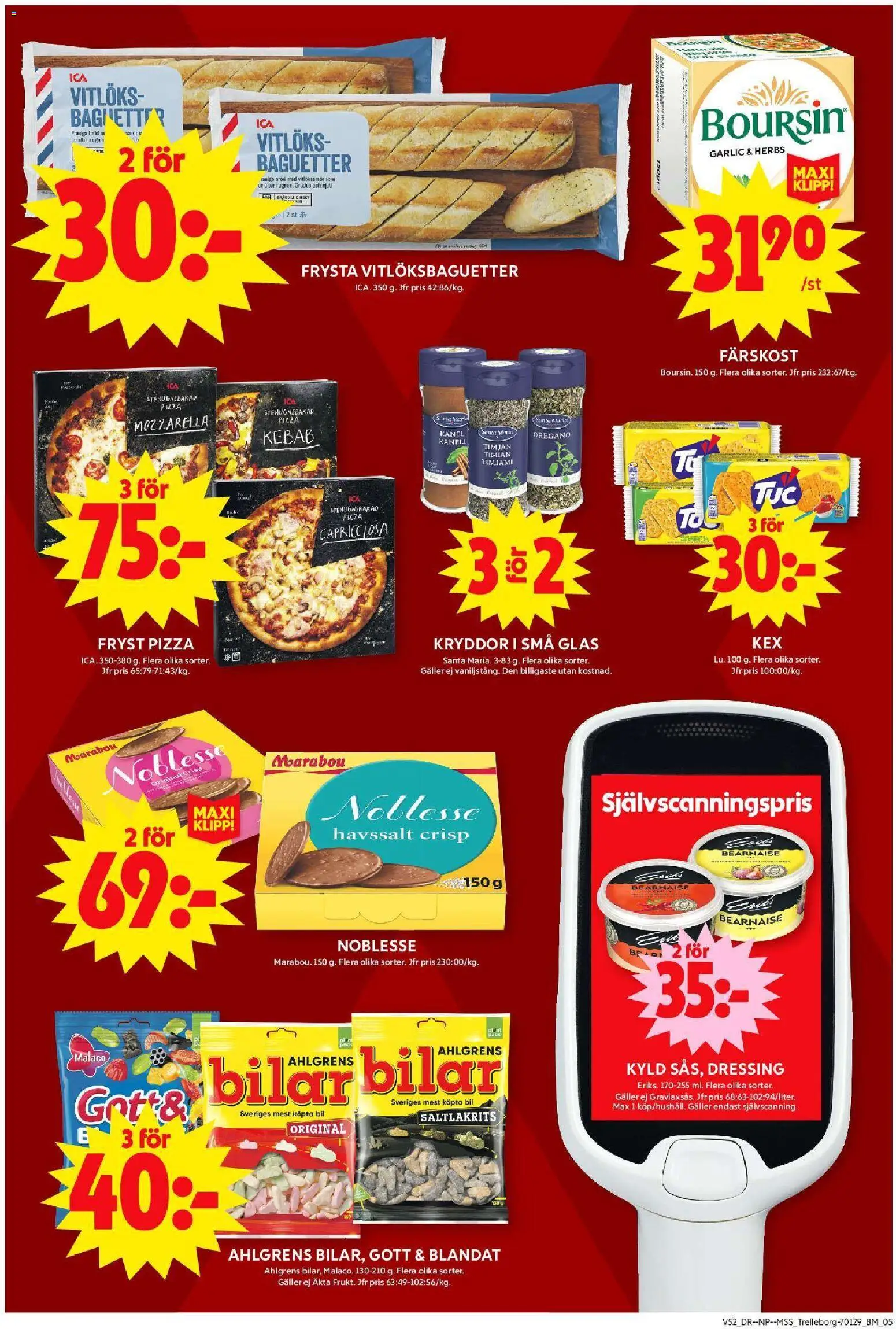 ICA Maxi reklamblad aktuell från 22.12.2025 | Sida: 5 | Produkter: Galler, Oregano, Bröd, Pizza