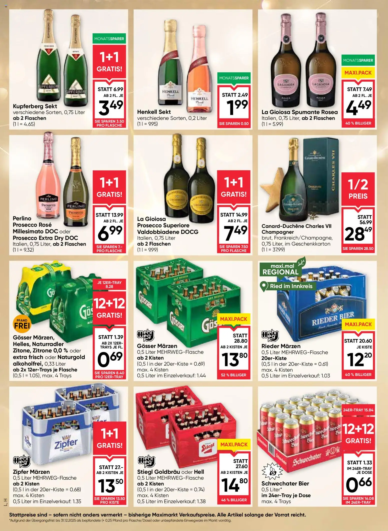 Maximarkt Flugblatt gültig ab 23.12.2025 | Seite: 4 | Produkte: Zitrone, Bier