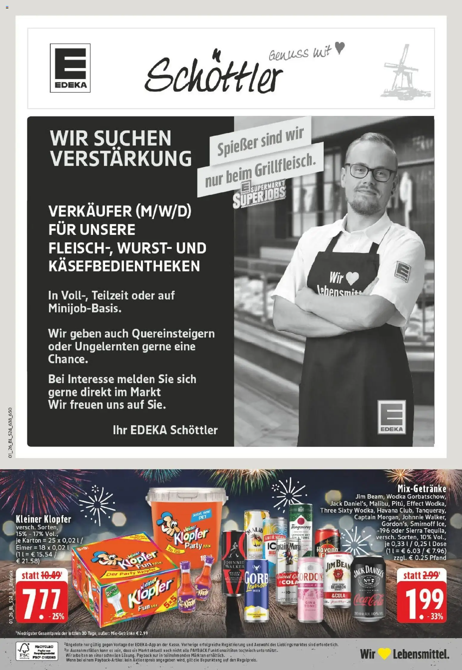 Edeka prospekt Reken	 – gültig ab 28.12.2025 | Seite: 26 | Produkte: Jim beam, Cola, Jack Daniel's, Smirnoff