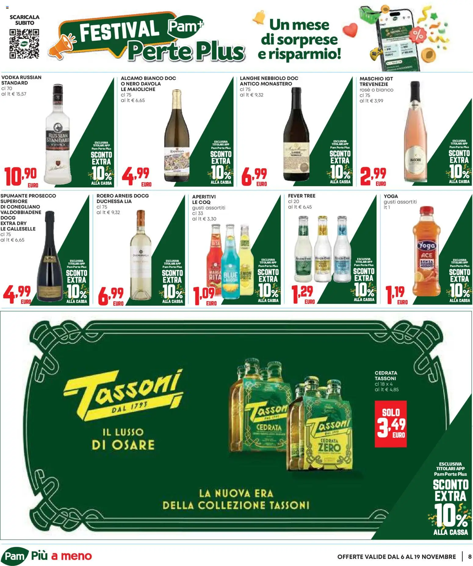 Volantino Panorama del 06.11.2025 | Pagina: 8 | Prodotti: Vodka, Prosecco, Spumante, Cedrata