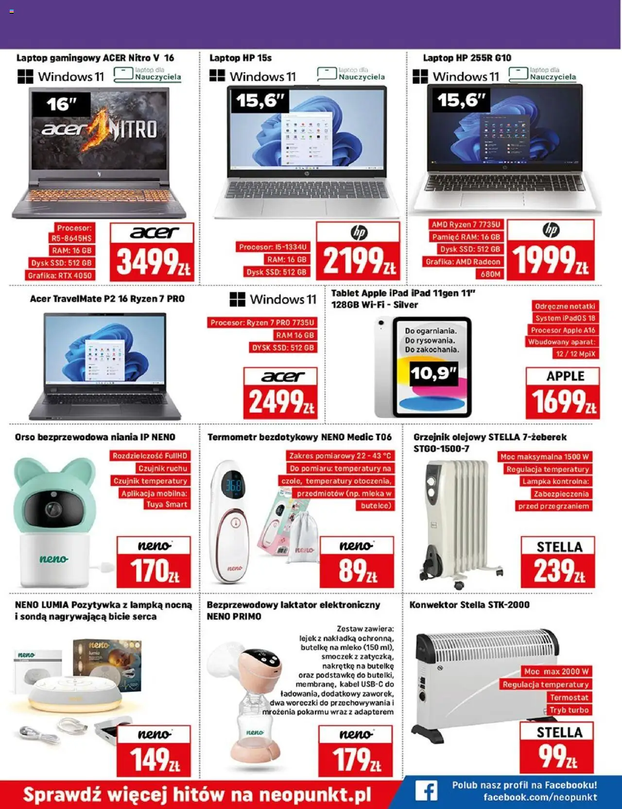 Neopunkt Gazetka od 20.10.2025 | Strona: 3 | Produkty: Laptop, Tablet, Kabel, Mleka