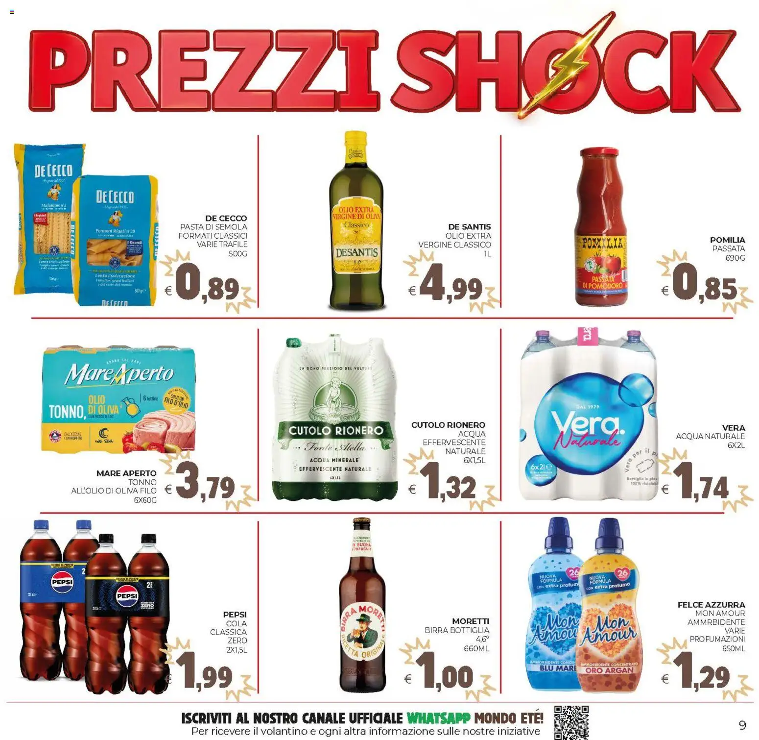 Volantino Eté del 02.12.2025 | Pagina: 9 | Prodotti: Ammorbidente, Acqua, Olio, Bottiglia