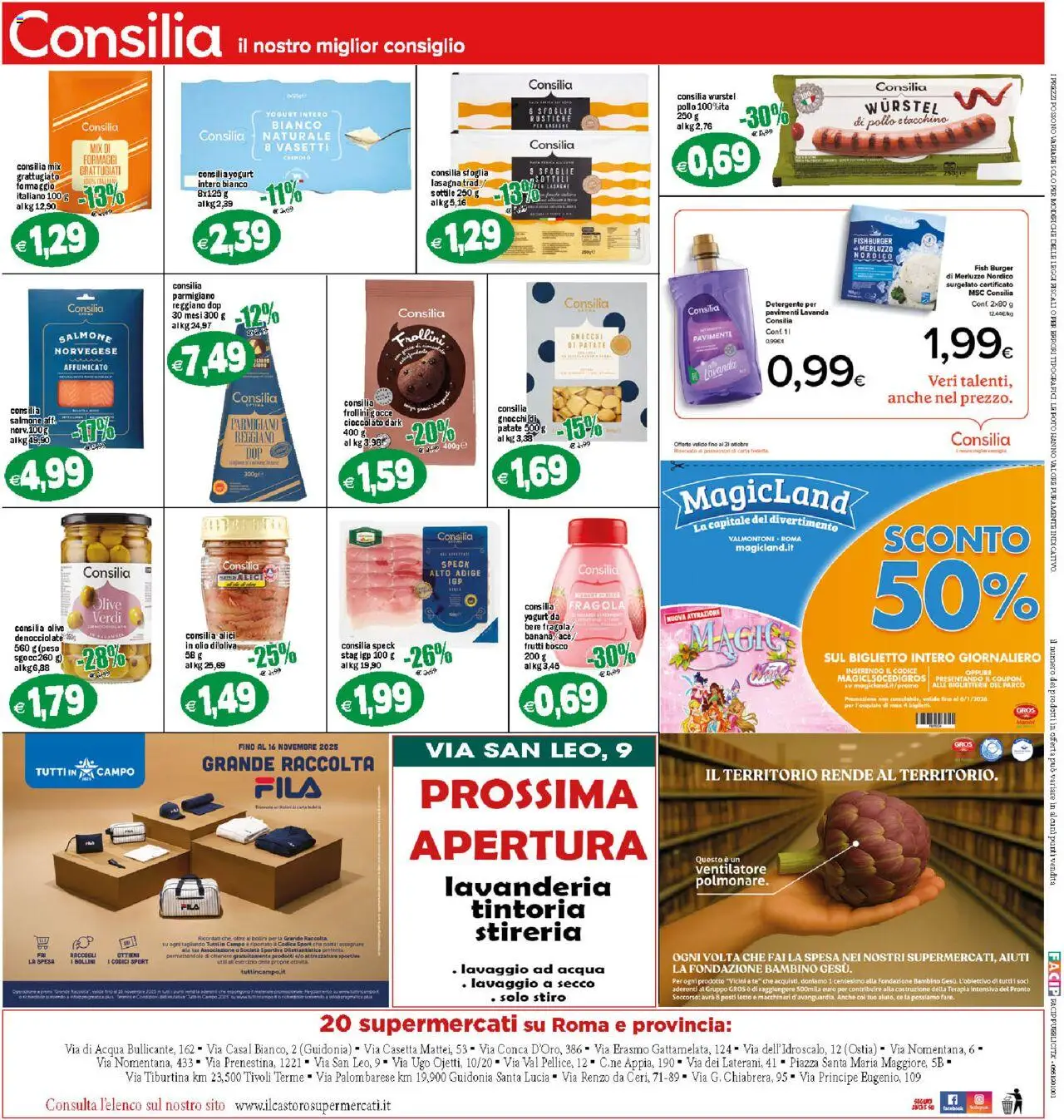Volantino Il Castoro del 17.10.2025 | Pagina: 20 | Prodotti: Lasagna, Gnocchi, Letto, Alici