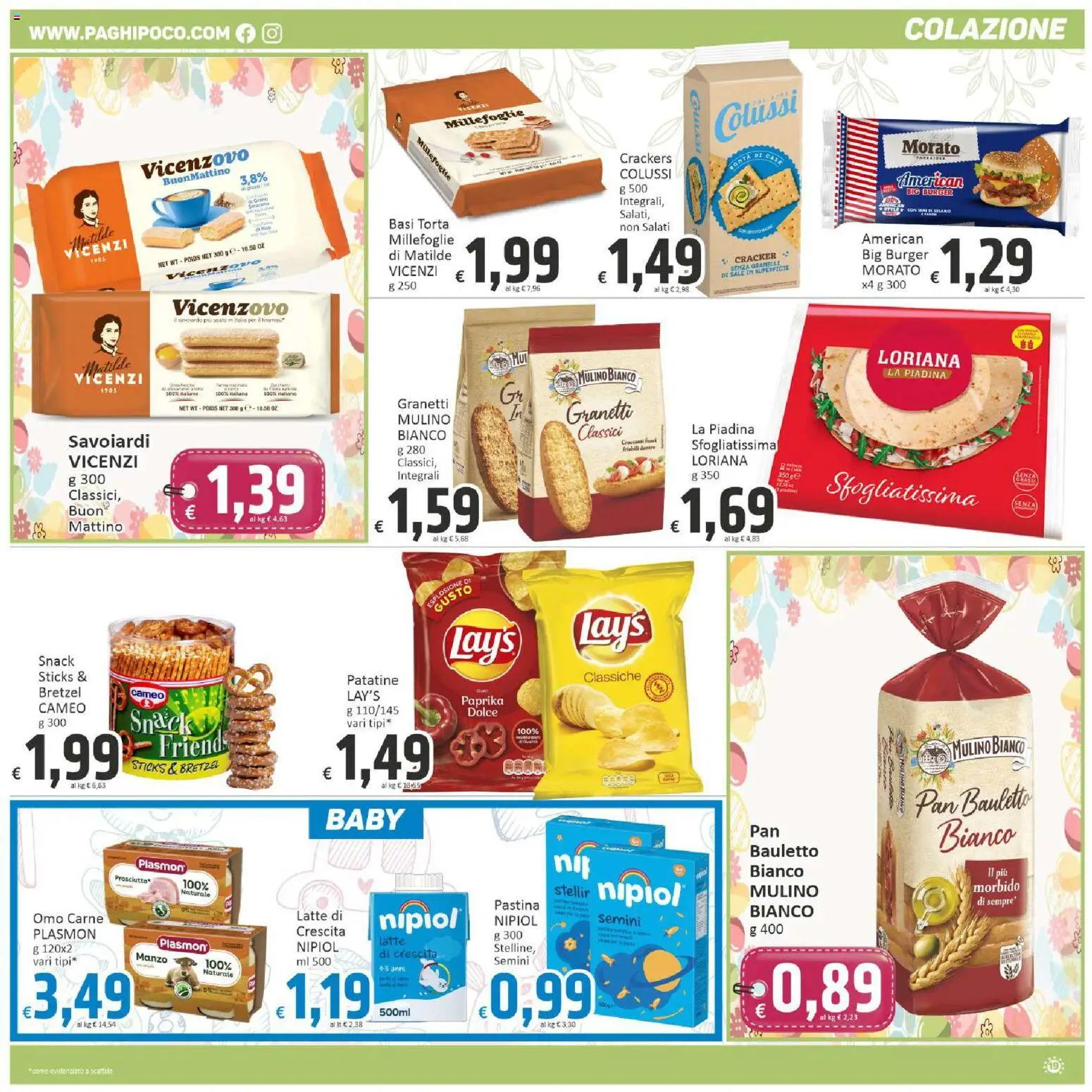 Volantino Paghi Poco del 24.03.2026 | Pagina: 19 | Prodotti: Bretzel, Torta, Scaffale, Savoiardi