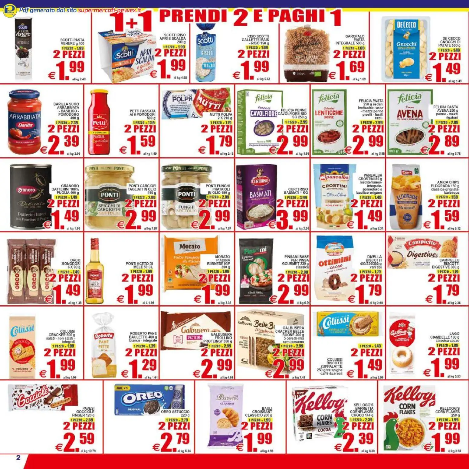 Volantino Pewex del 29.04.2026 | Pagina: 2 | Prodotti: Lenticchie, Piselli, Mutti, Mais
