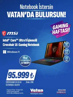 26.01.2026 tarihinden itibaren geçerli olan Vatan Bilgisayar kataloğu önizlemesi | Sayfa: 11 | Ürünler: Ocak