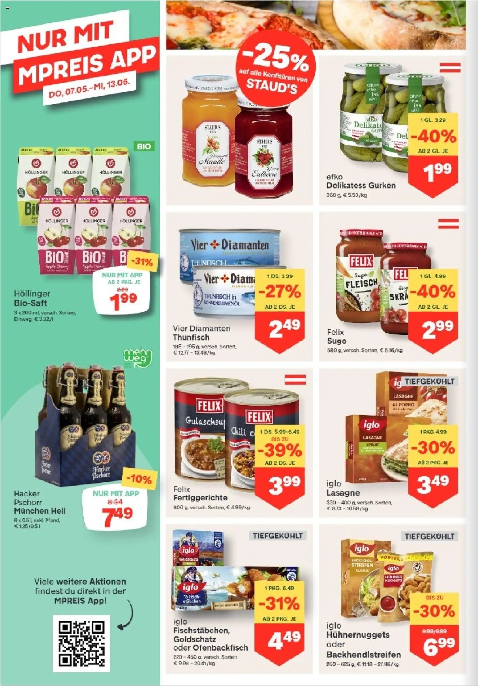 MPREIS Absam gültig ab 07.05.2026 | Seite: 12 | Produkte: Gurken, Fertiggerichte, Chili, Fisch