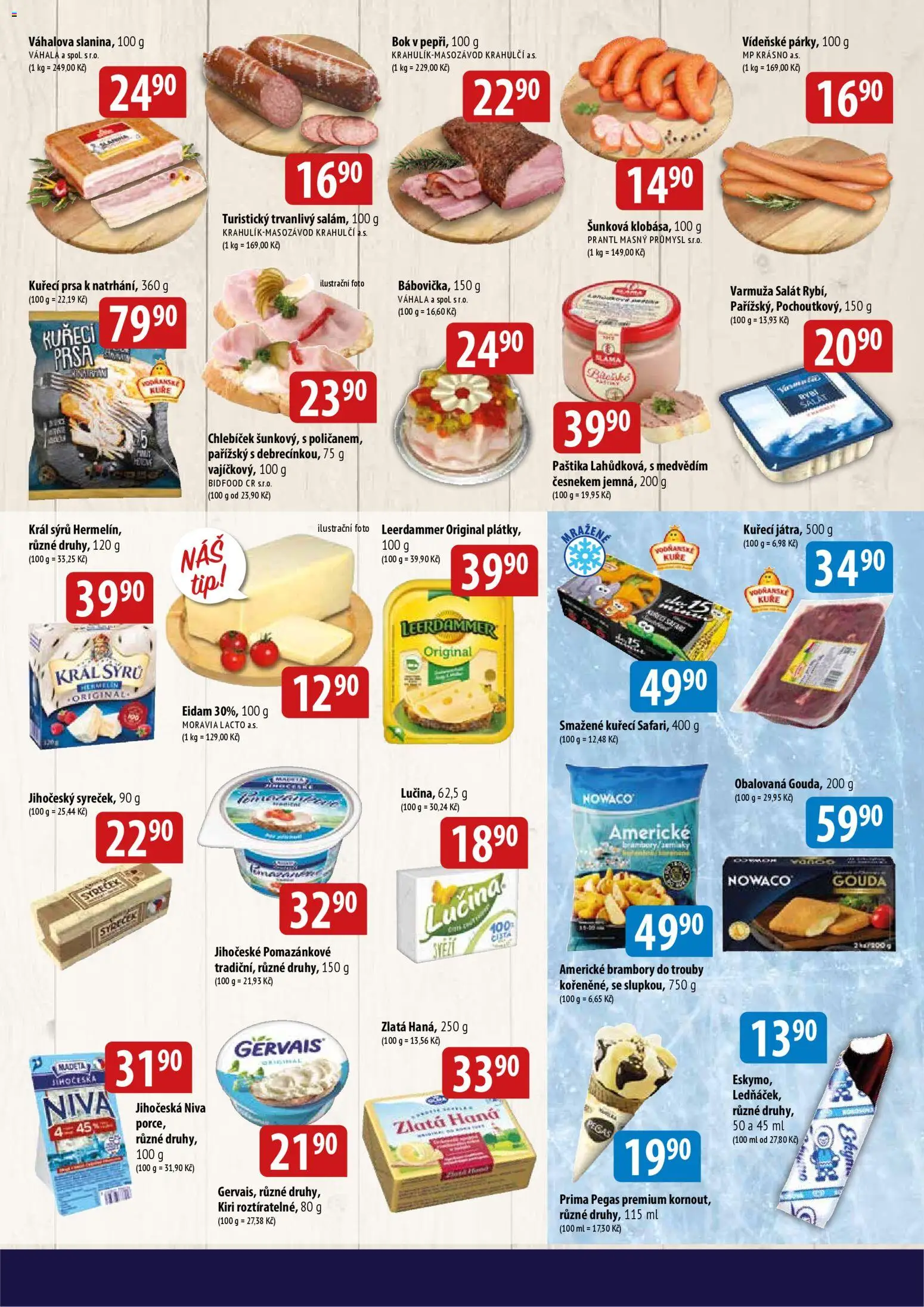 BALA velký leták + od 18.02.2026 | Strana: 3 | Produkty: Gouda, Eidam, Brambory, Niva