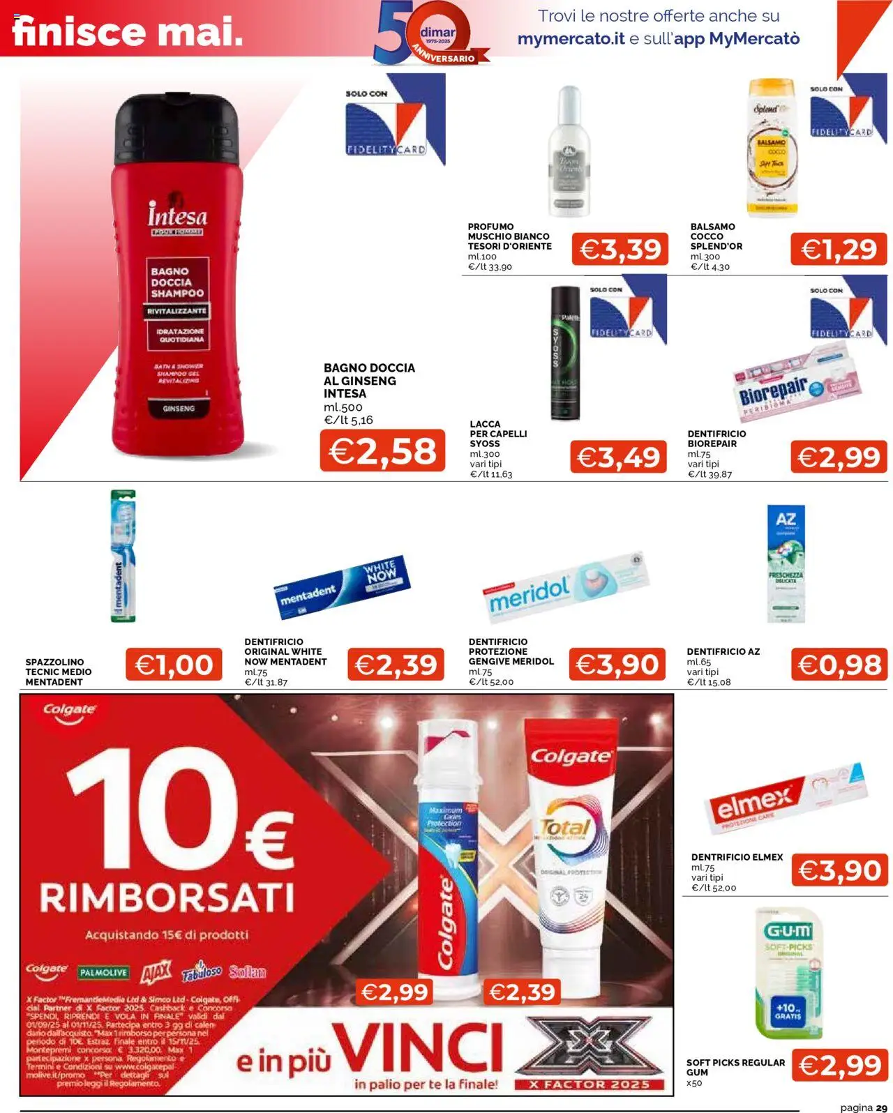 Volantino Mercatò del 02.10.2025 | Pagina: 29 | Prodotti: Shampoo, Balsamo, Lacca, Profumo