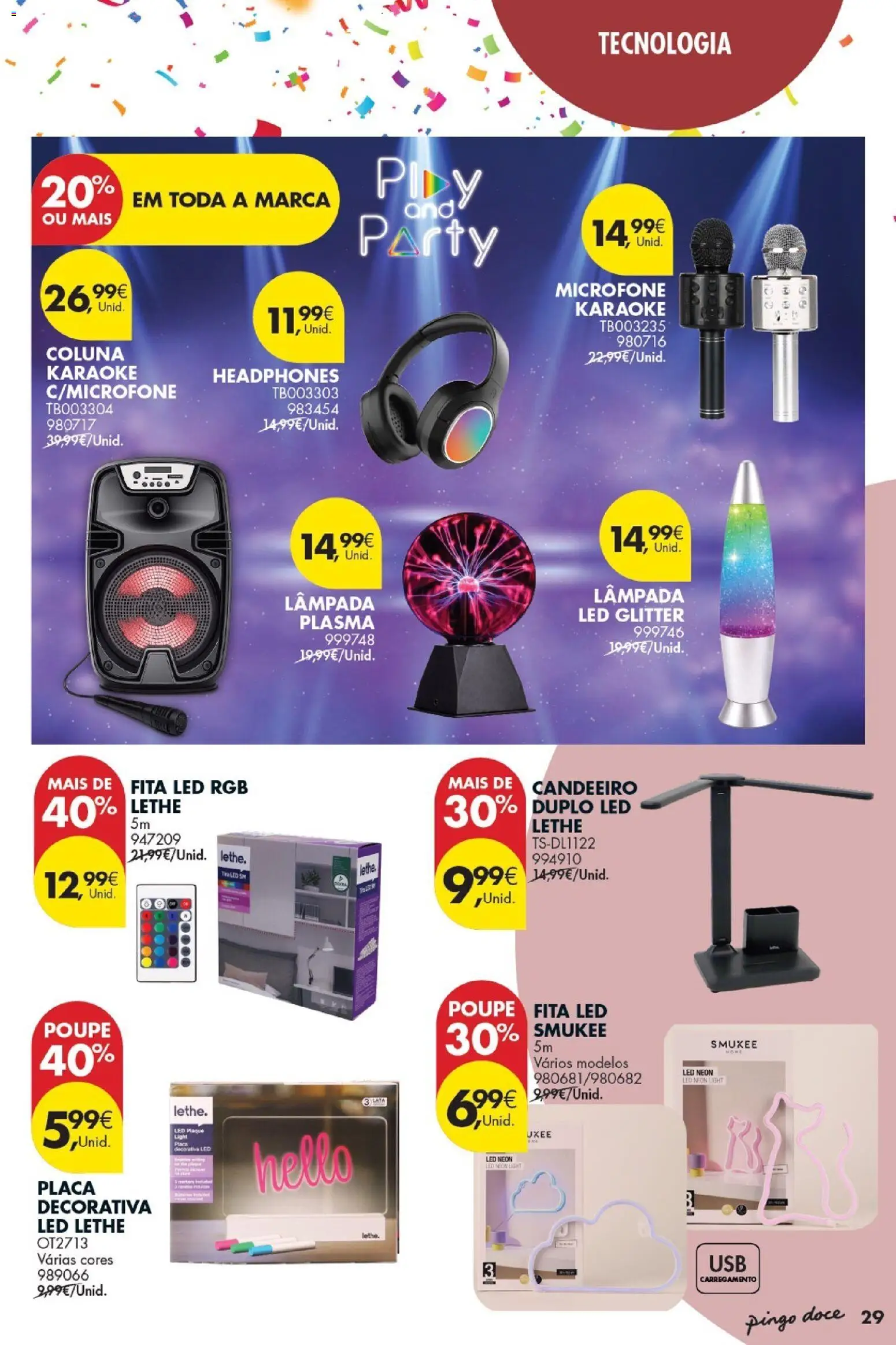 Pingo Doce - Bazar Kids │ válido de 17.02.2026 | Página: 29 | Produtos: Candeeiro, Microfone