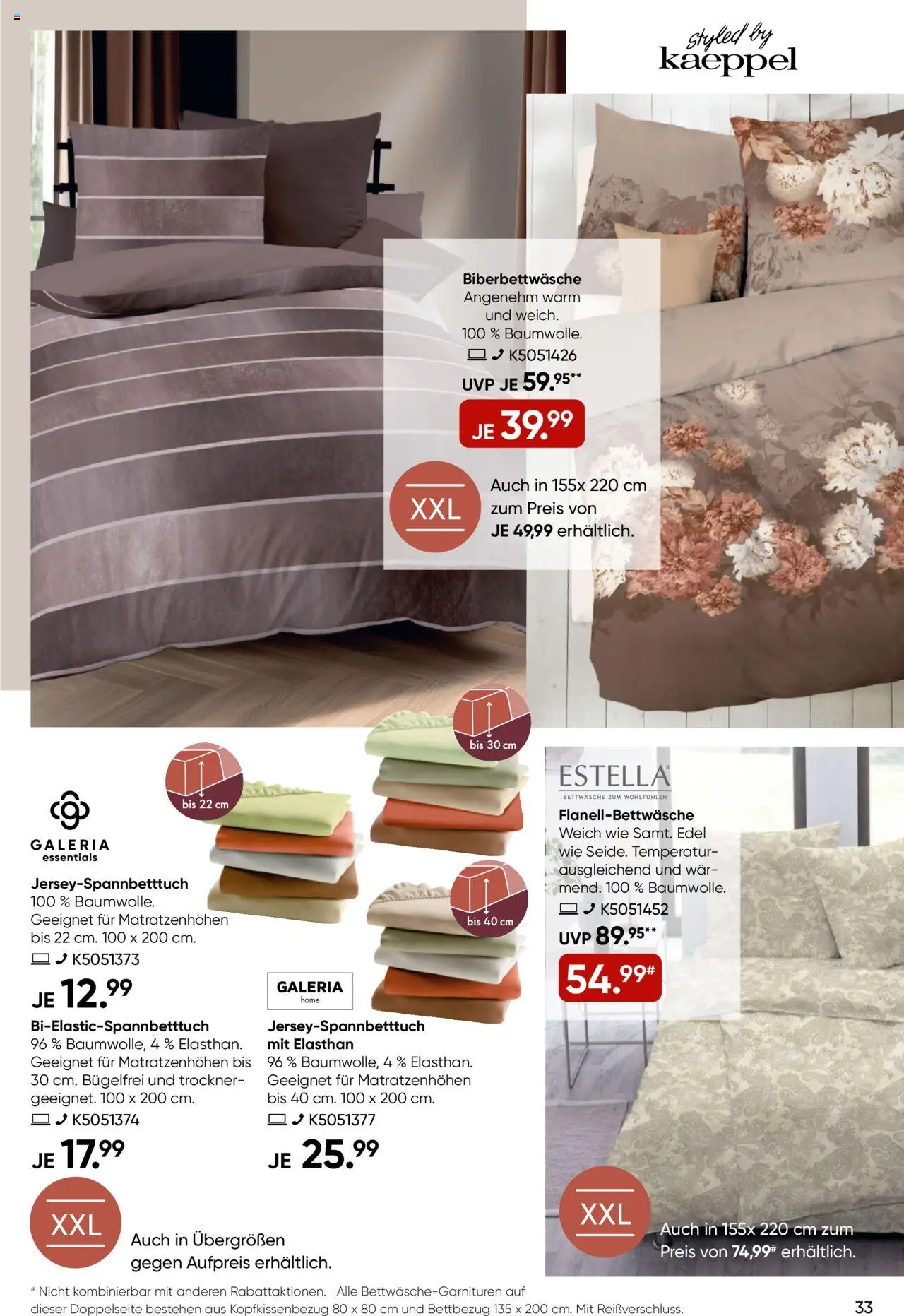 Galeria Karstadt Kaufhof Prospekt 	 – gültig ab 17.09.2025 | Seite: 33 | Produkte: Trockner, Bettwäsche