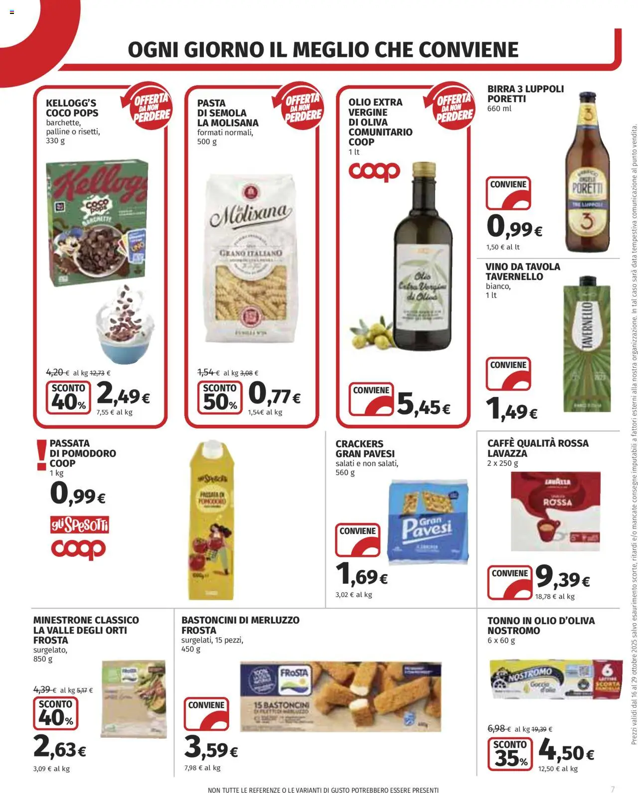 Volantino COOP del 16.10.2025 | Pagina: 7 | Prodotti: Caffè, Birra, Merluzzo, Olio