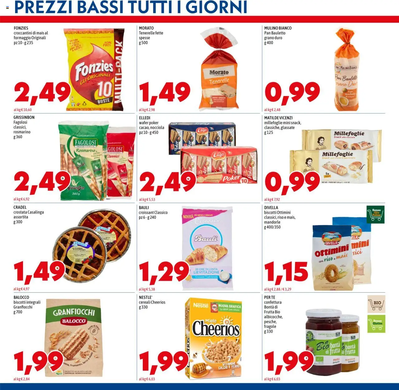 Volantino Mega del 02.10.2025 | Pagina: 9 | Prodotti: Fragole, Mandorle, Mais, Croissant
