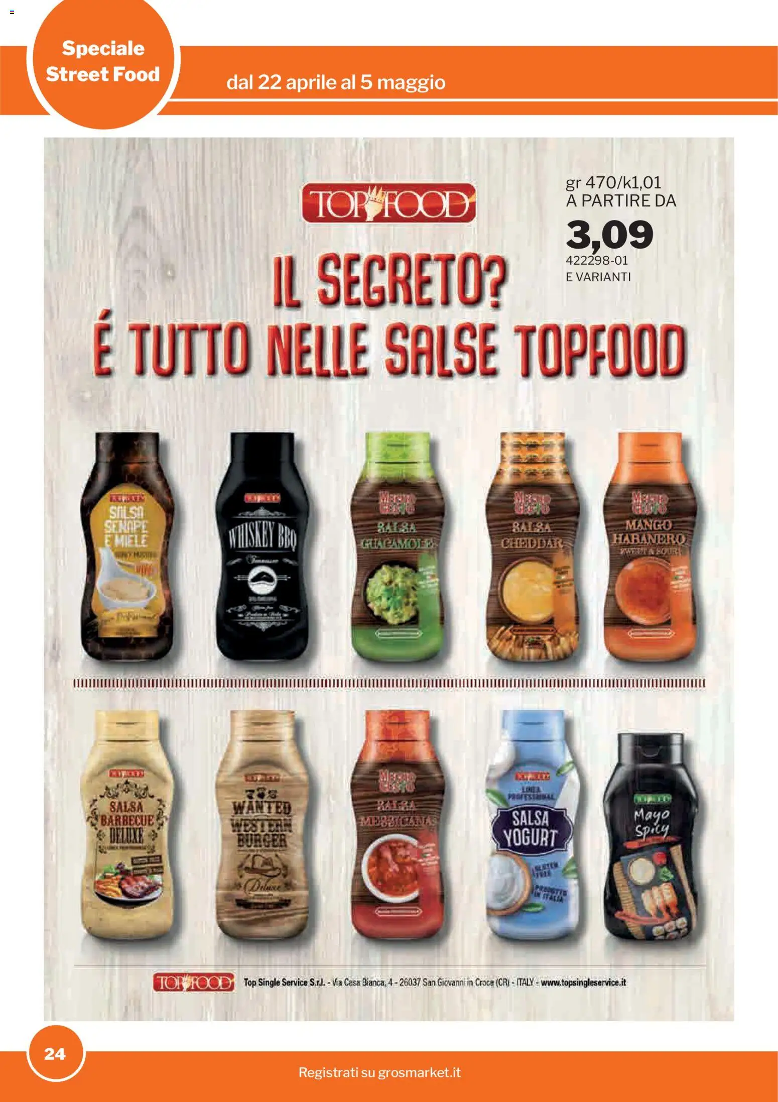 Volantino Sogegross del 22.04.2026 | Pagina: 24 | Prodotti: Yogurt, Mango, Top, Salsa barbecue