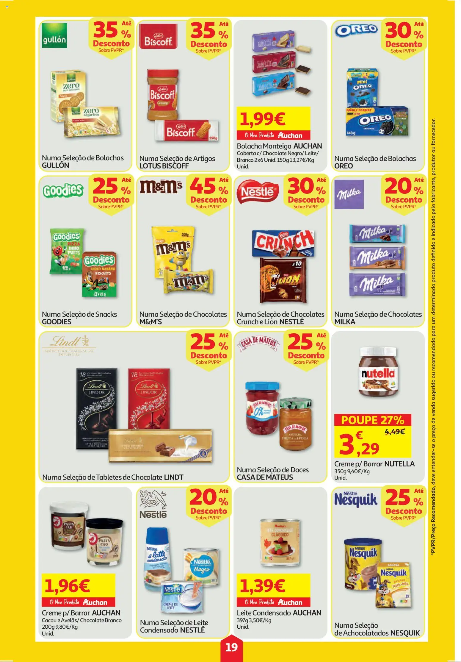 Auchan folheto │ válido de 26.03.2026 | Página: 19 | Produtos: Manteiga, Nestlé, Chocolate, Doces