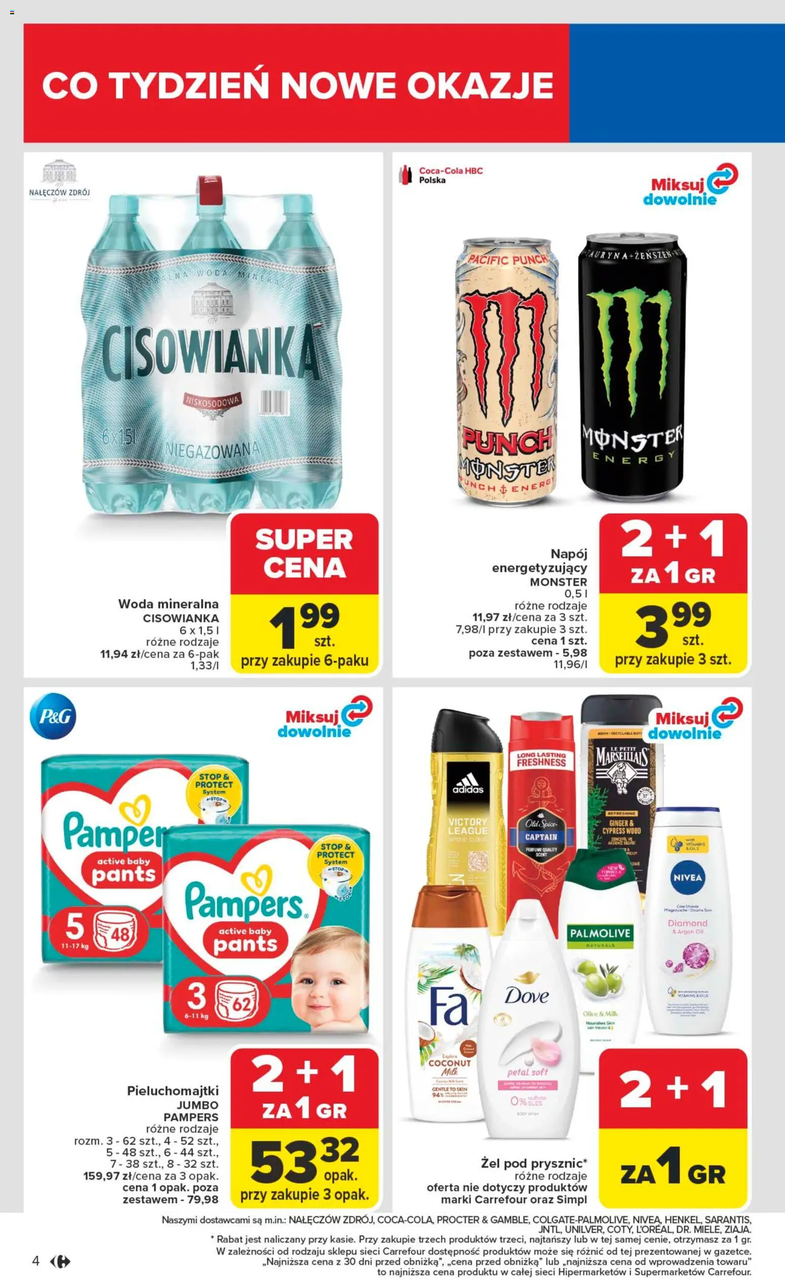 Carrefour Gazetka od 10.11.2025 | Strona: 6 | Produkty: Pampers, Pieluchomajtki, Woda