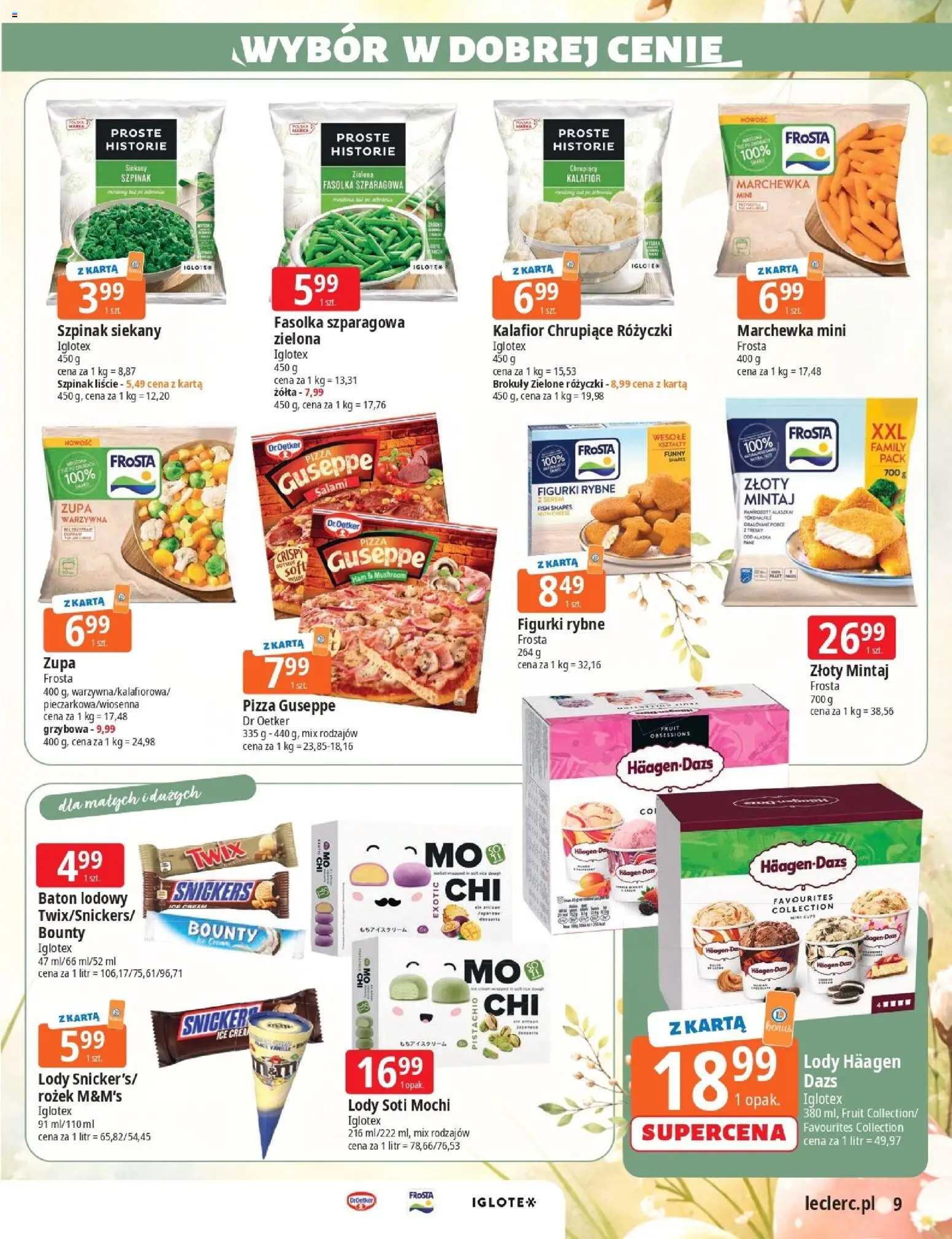 E.Leclerc gazetka - Zielona Góra Wielkanoc od 17.03.2026 | Strona: 9 | Produkty: Figurki, Baton, Zupa, Salami