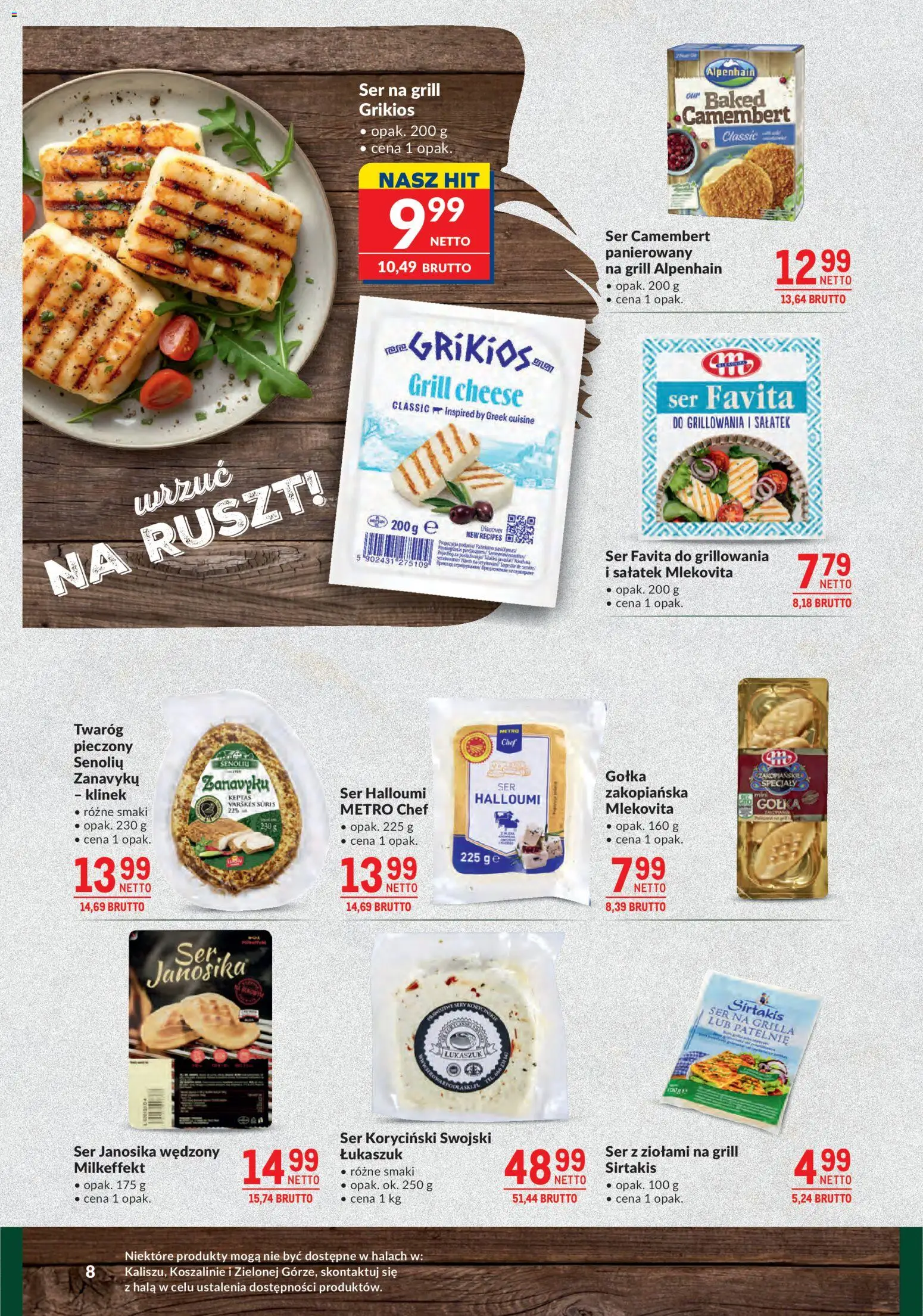 Makro gazetka - Grill-Ogród od 21.04.2026 | Strona: 8 | Produkty: Grill, Patelnie, Ser, Ser koryciński