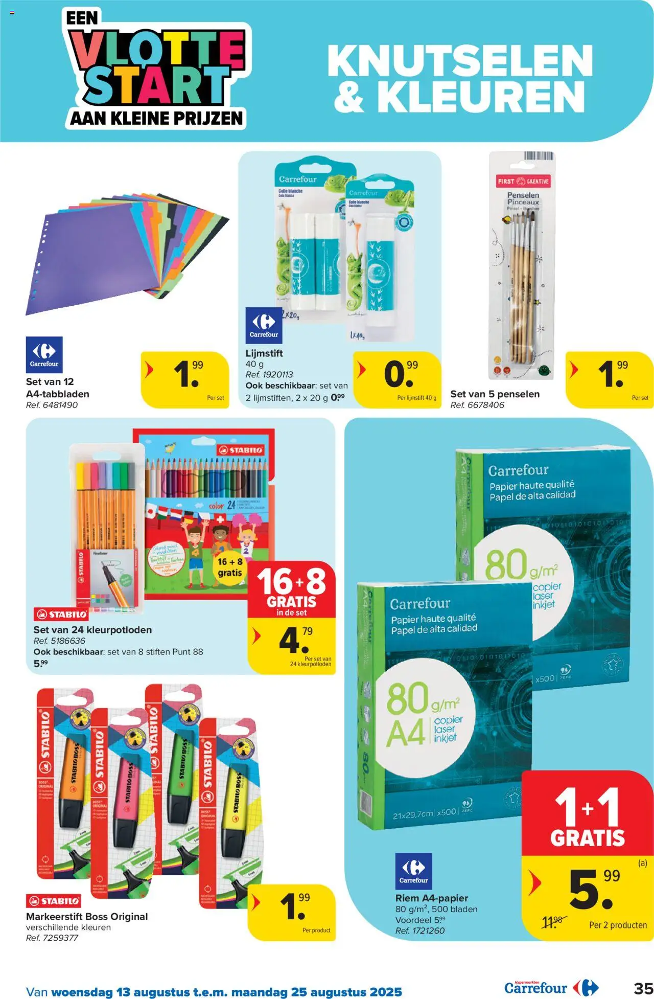  | Pagina: 35 | Producten: Riem, Papier, Markeerstift, Kleurpotloden