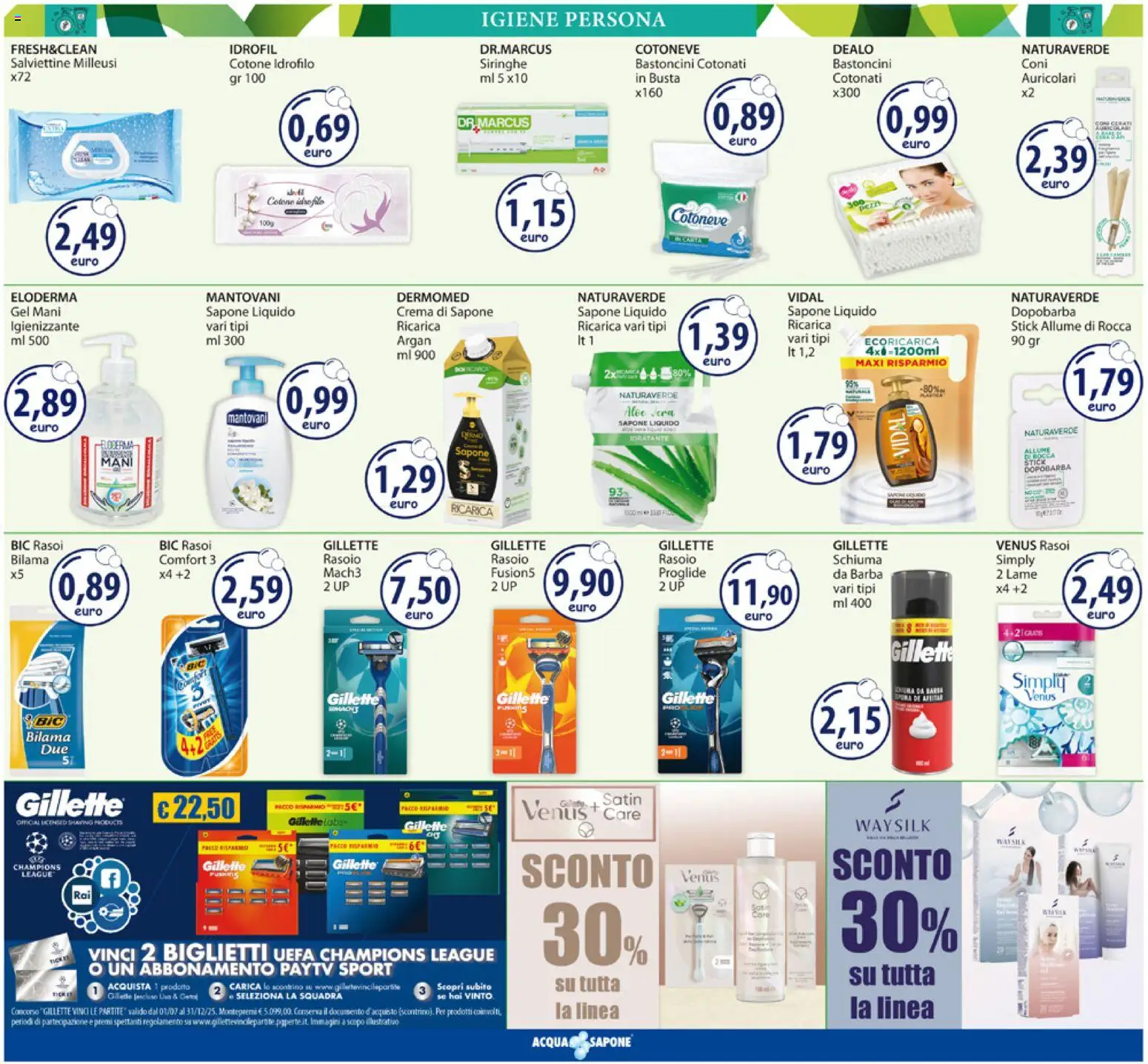 Volantino Acqua e Sapone del 03.11.2025 | Pagina: 11 | Prodotti: Auricolari, Crema, Rasoio, Acqua
