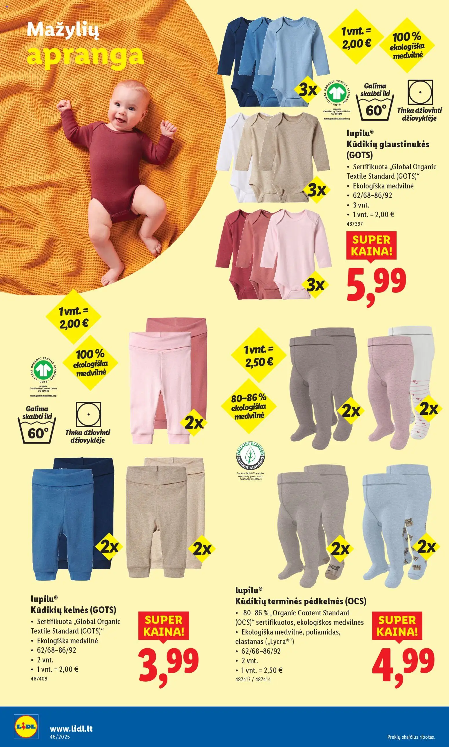 LIDL akcijos nuo 10.11.2025 | Puslapis: 22 | Prekių: Pėdkelnės, Kelnes