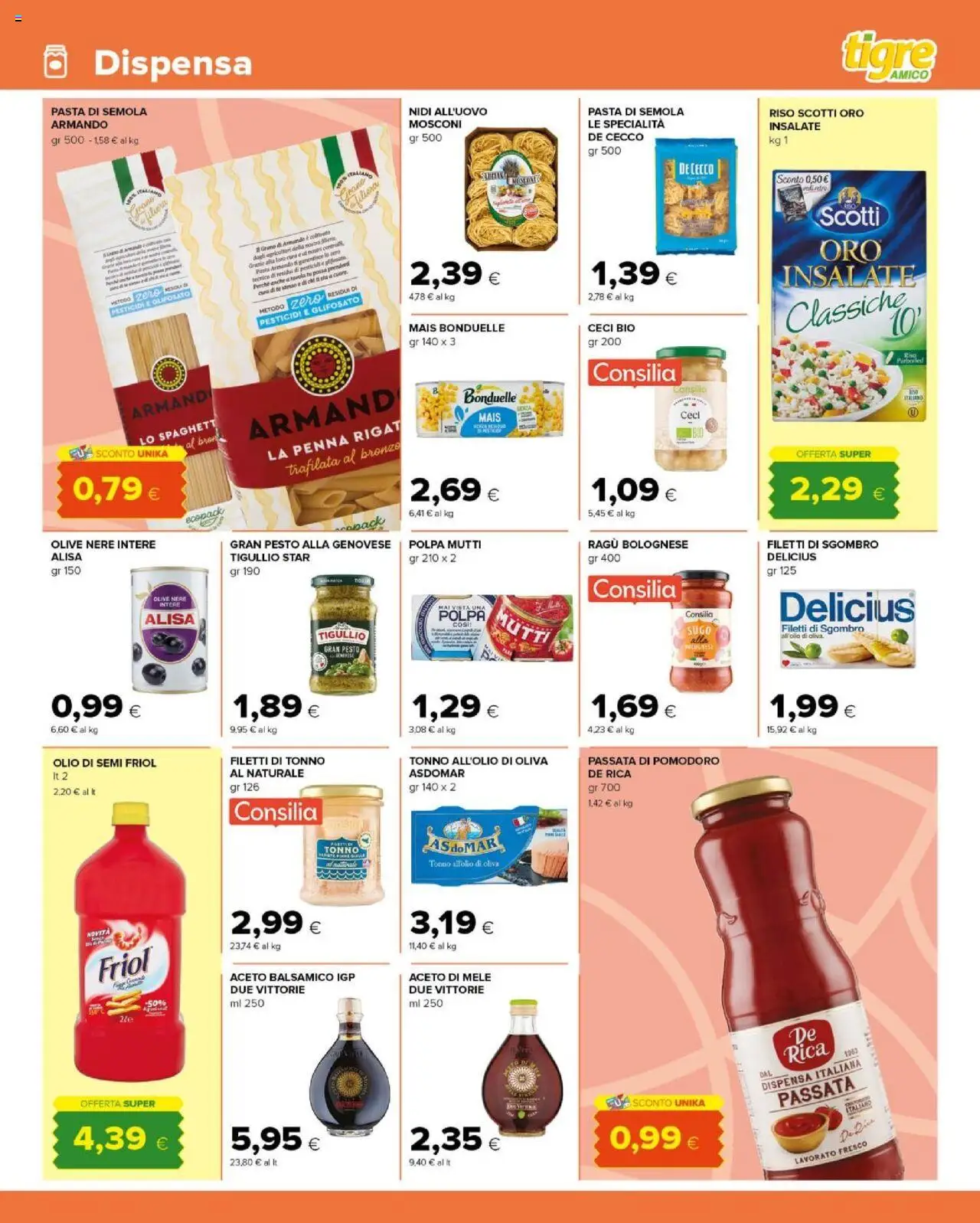 Volantino Tigre del 24.07.2025 | Pagina: 7 | Prodotti: Aceto di mele, Pomodoro, Passata di pomodoro, Tonno