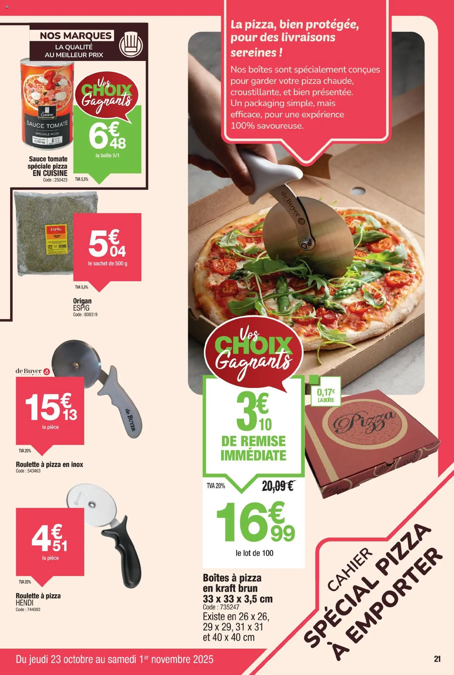 {H1} | Page: 21 | Produits: Origan, Poids, Mais, Pizza