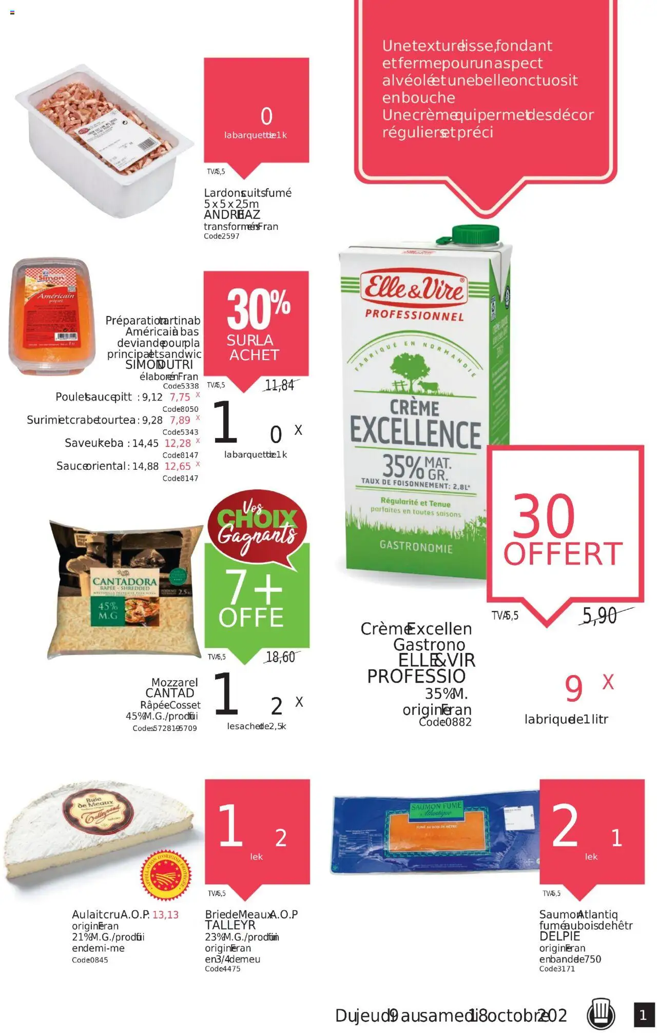 {H1} | Page: 11 | Produits: Saumon fumé, Saumon, Crème