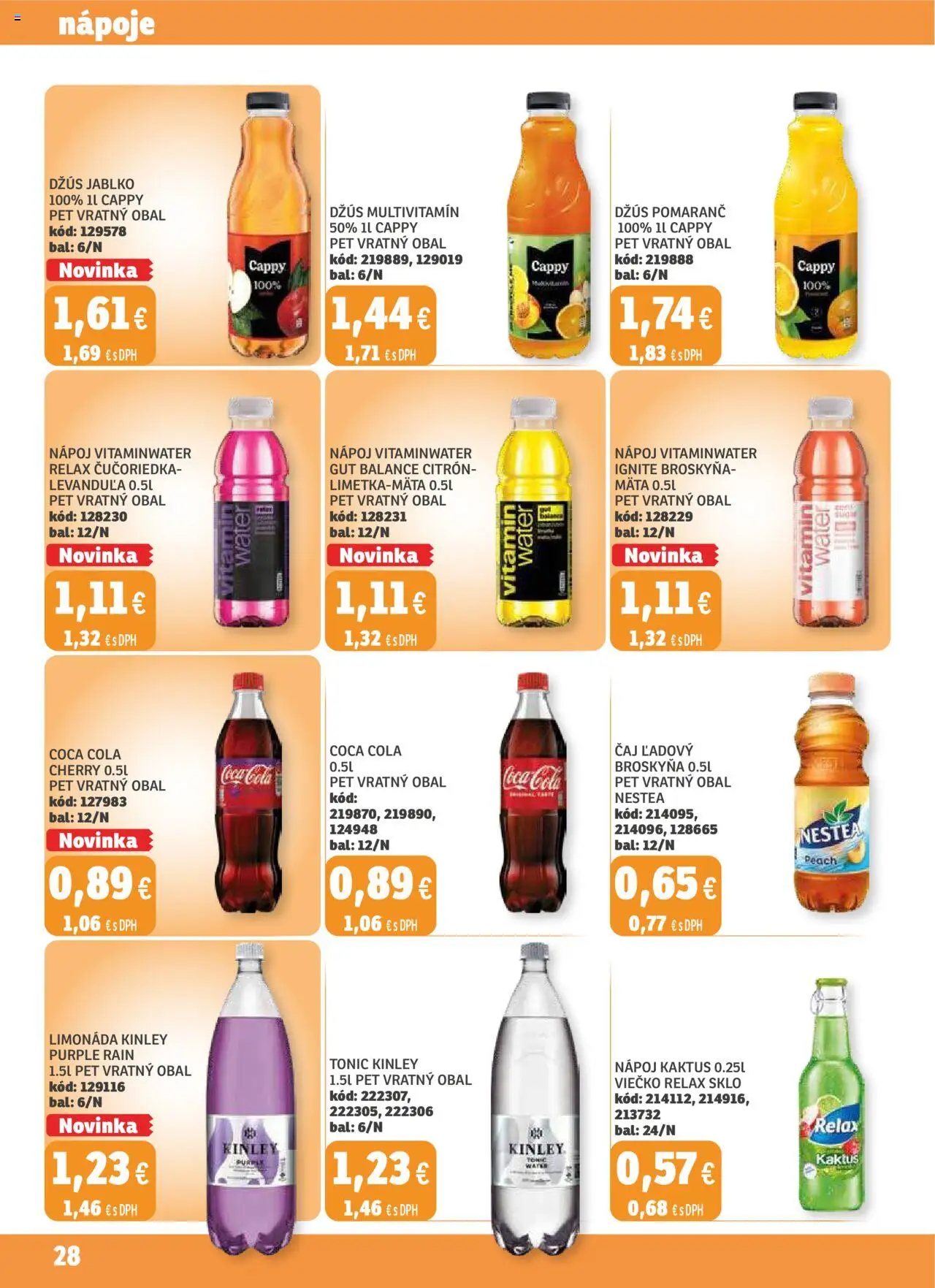 Labaš magazín │ platný od 22.08.2025 | Strana: 28 | Produkty: Džús, Čaj, Coca cola, Cola