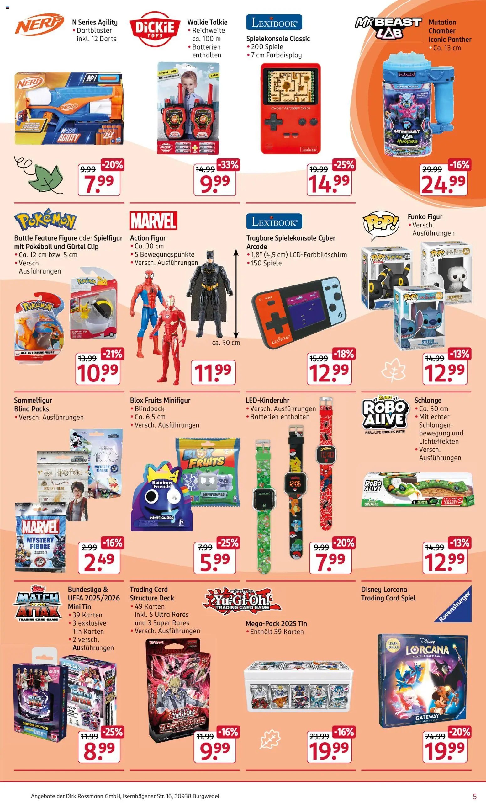 Rossmann Spiel & Spaß Aktion n im Herbst – gültig ab 03.11.2025 | Seite: 5 | Produkte: Top, Spiel, Batterien, Gürtel