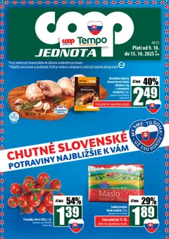 COOP Jednota leták platný od 09.10.2025