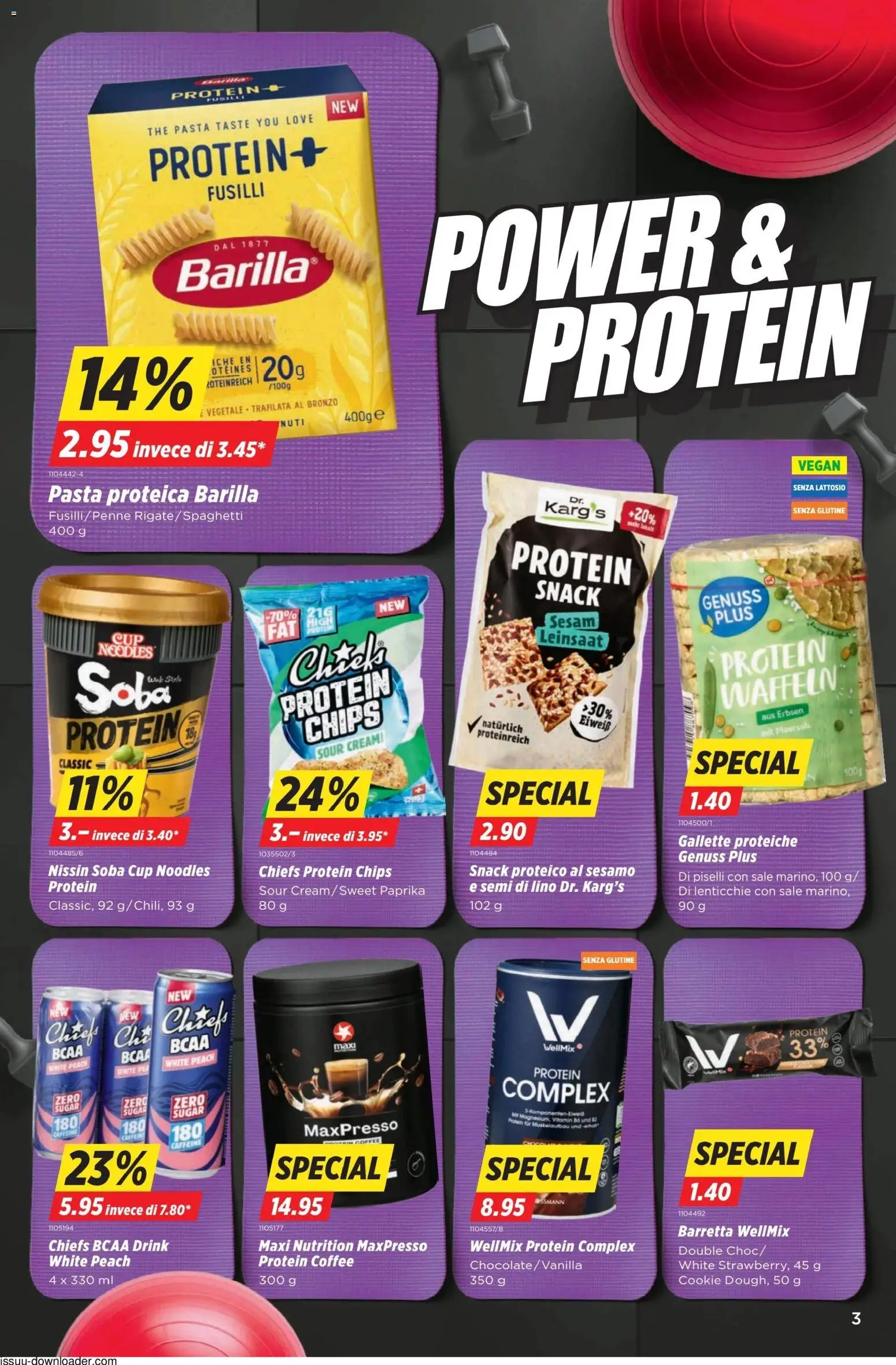 Denner aktionen IT – gültig ab 09.04.2026 | Seite: 3 | Produkte: Barilla, Waffeln, Erbsen, Pasta