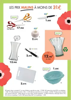 E.Leclerc - Prévisualisation de Vase cintré 25,5 cm en cristallin, Vase cintré 25,5 cm en cristallin valide à partir de 17.03.2026 | Page: 11 | Produits: Passoire, Pomme, Planche à découper, Cintre