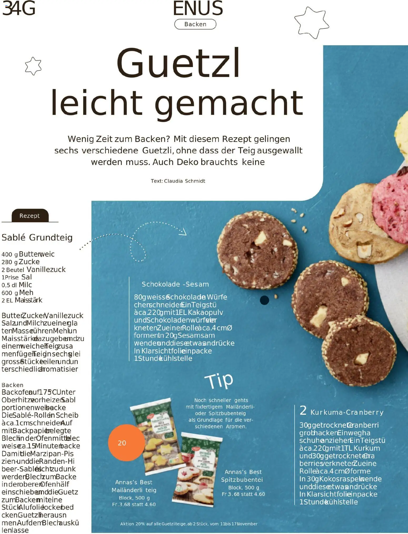 Migros Magazin – gültig ab 10.11.2025 | Seite: 34 | Produkte: Schokolade