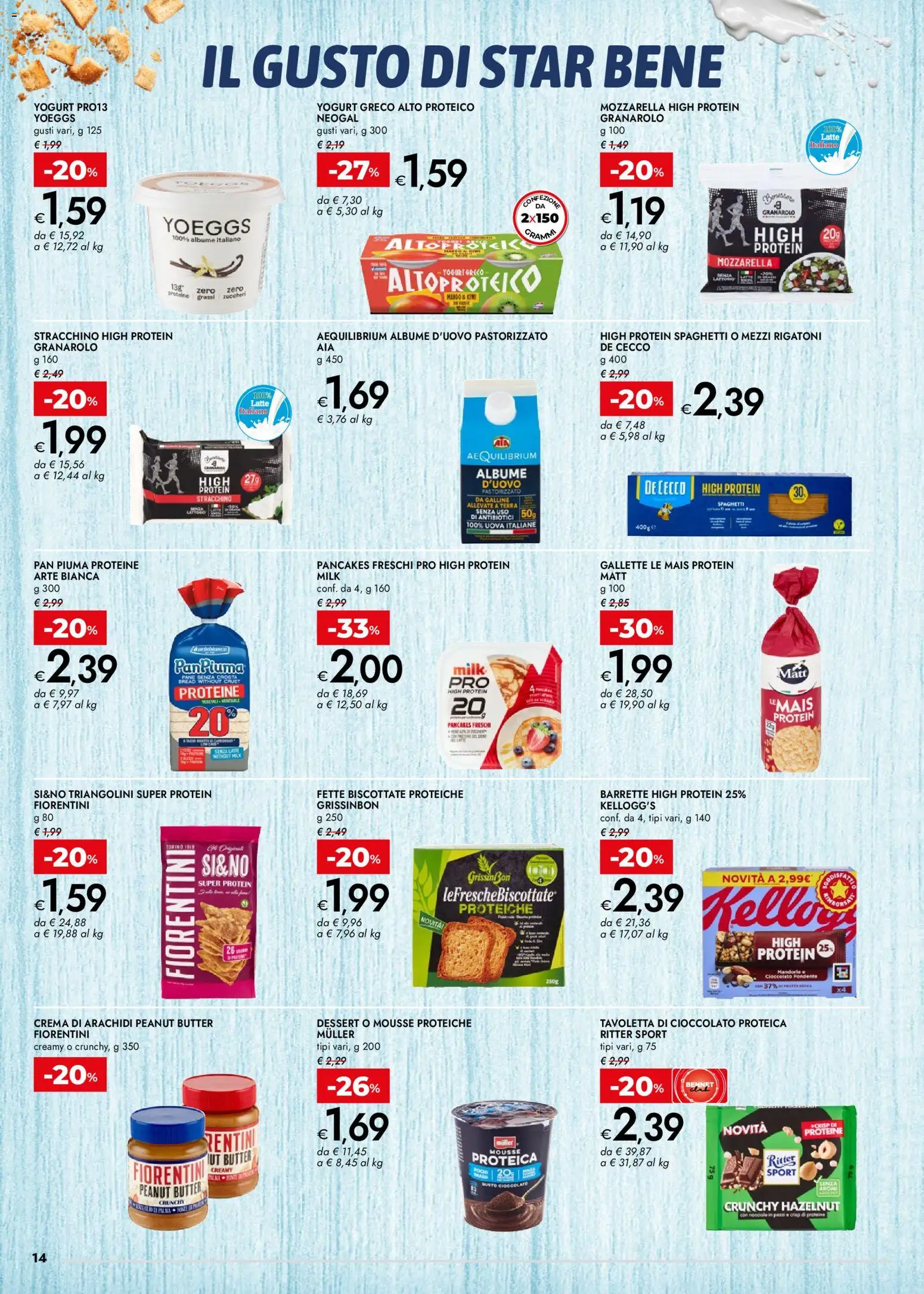 Volantino bennet del 06.11.2025 | Pagina: 14 | Prodotti: Yogurt, Pane, Cioccolato, Gallette