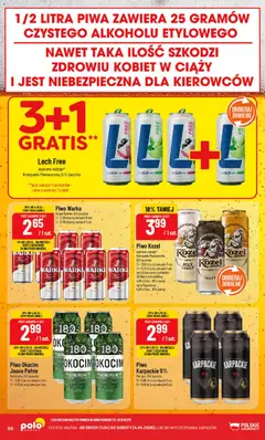 Pogląd oferty "POLOmarket gazetka" - ważna od 01.04.2026 | Strona: 58 | Produkty: Warka, Piwo Warka, Piwo, Piwo kozel