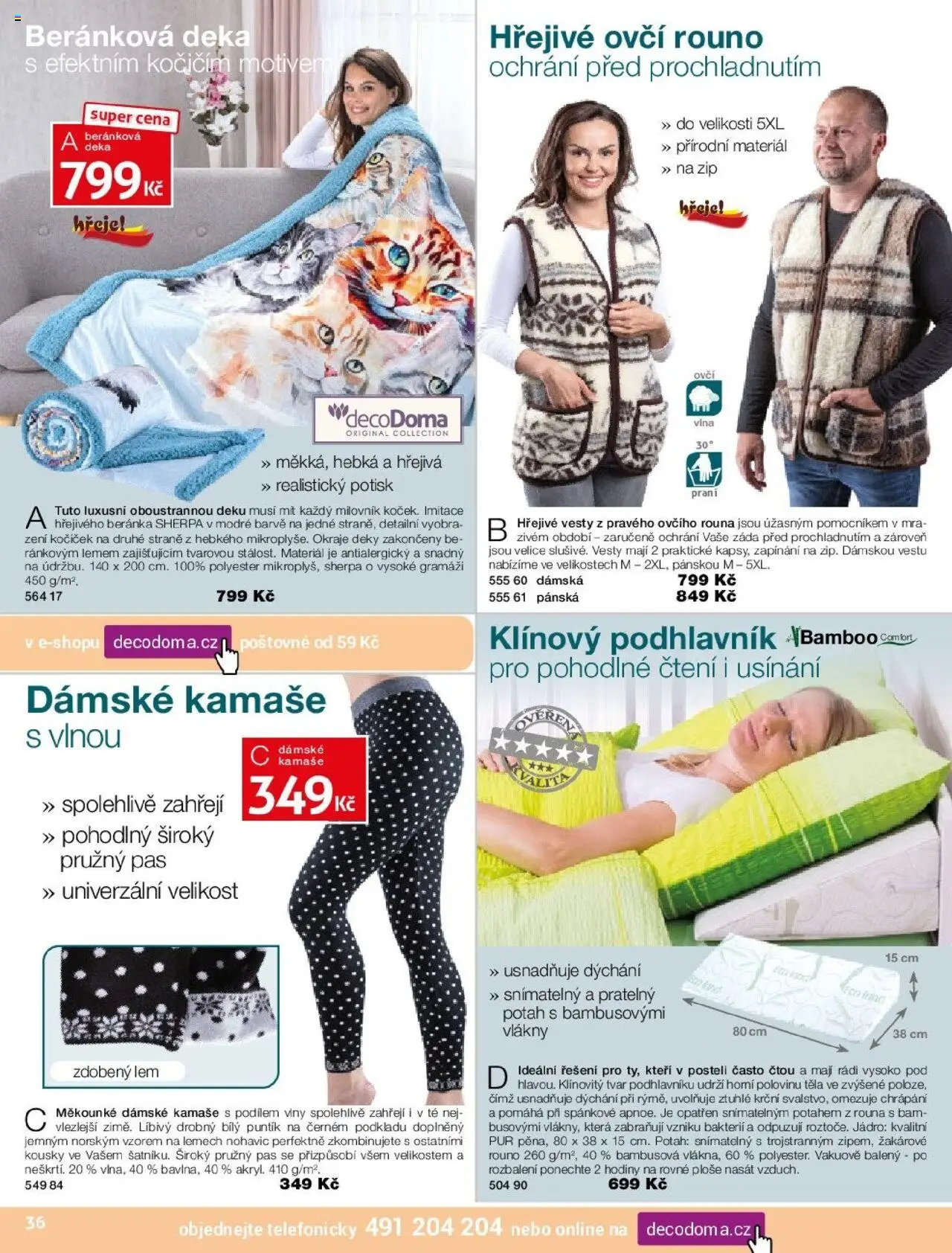 Decodoma katalog Vánoce 2025 od 09.10.2025 | Strana: 36 | Produkty: Hodiny, Deka, Deky