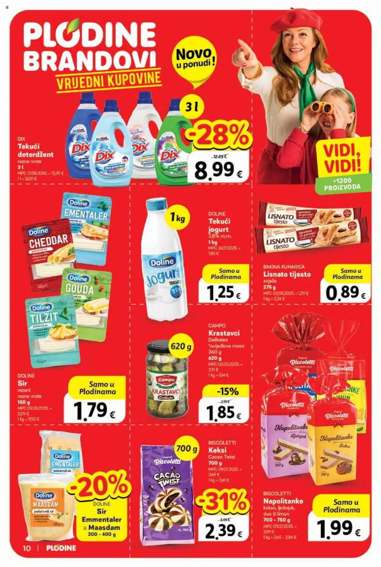 Plodine katalog | vrijedi od 01.10.2025 | Stranica: 10 | Proizvodi: Krastavci, Napolitanke, Limun, Gouda