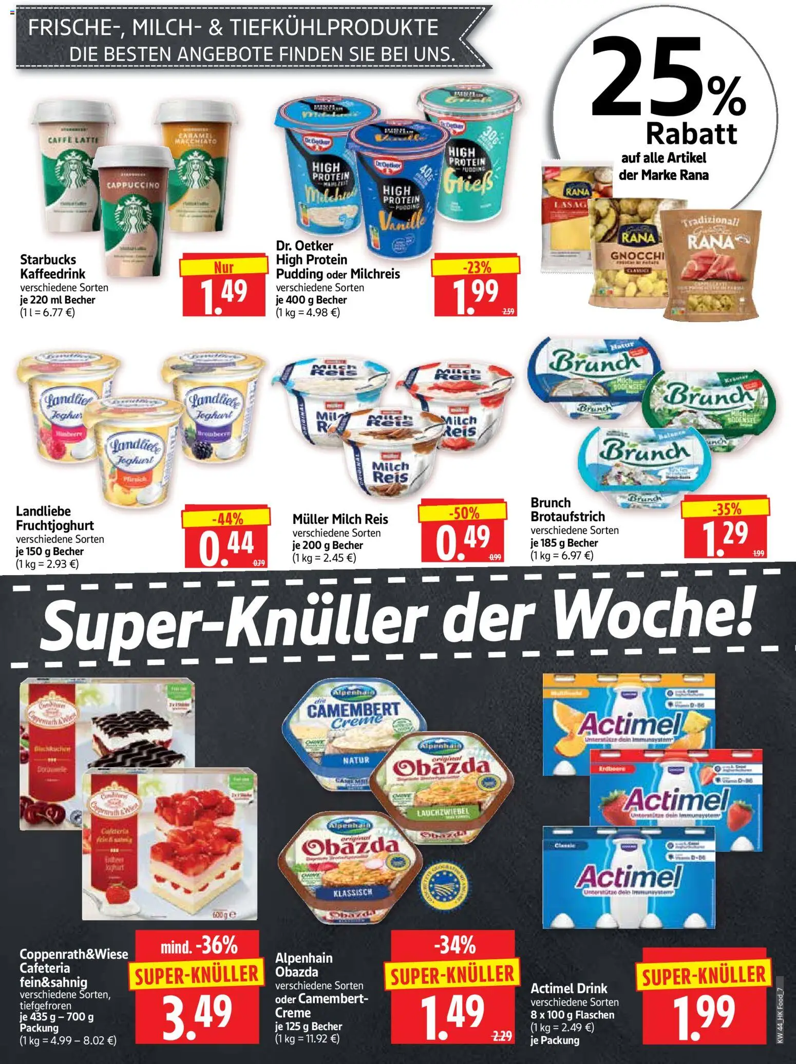 HERKULES Prospekt 	 – gültig ab 27.10.2025 | Seite: 7 | Produkte: Starbucks, Fruchtjoghurt, Creme, Reis