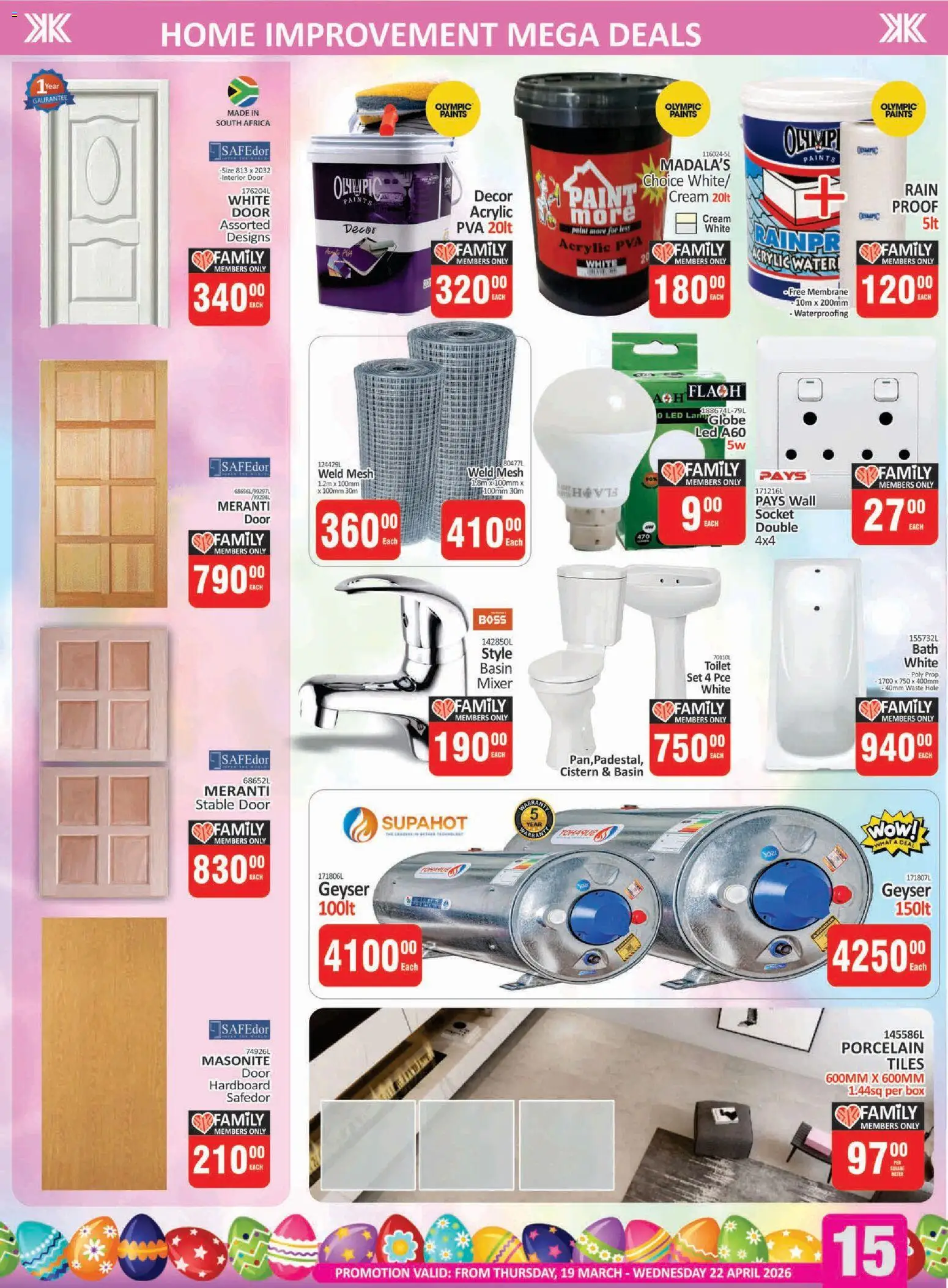 New KIT KAT Cash & Carry catalogue – valid from 19.03.2026 | Page: 15 | Products: Paint, Toilet, Basin, Water