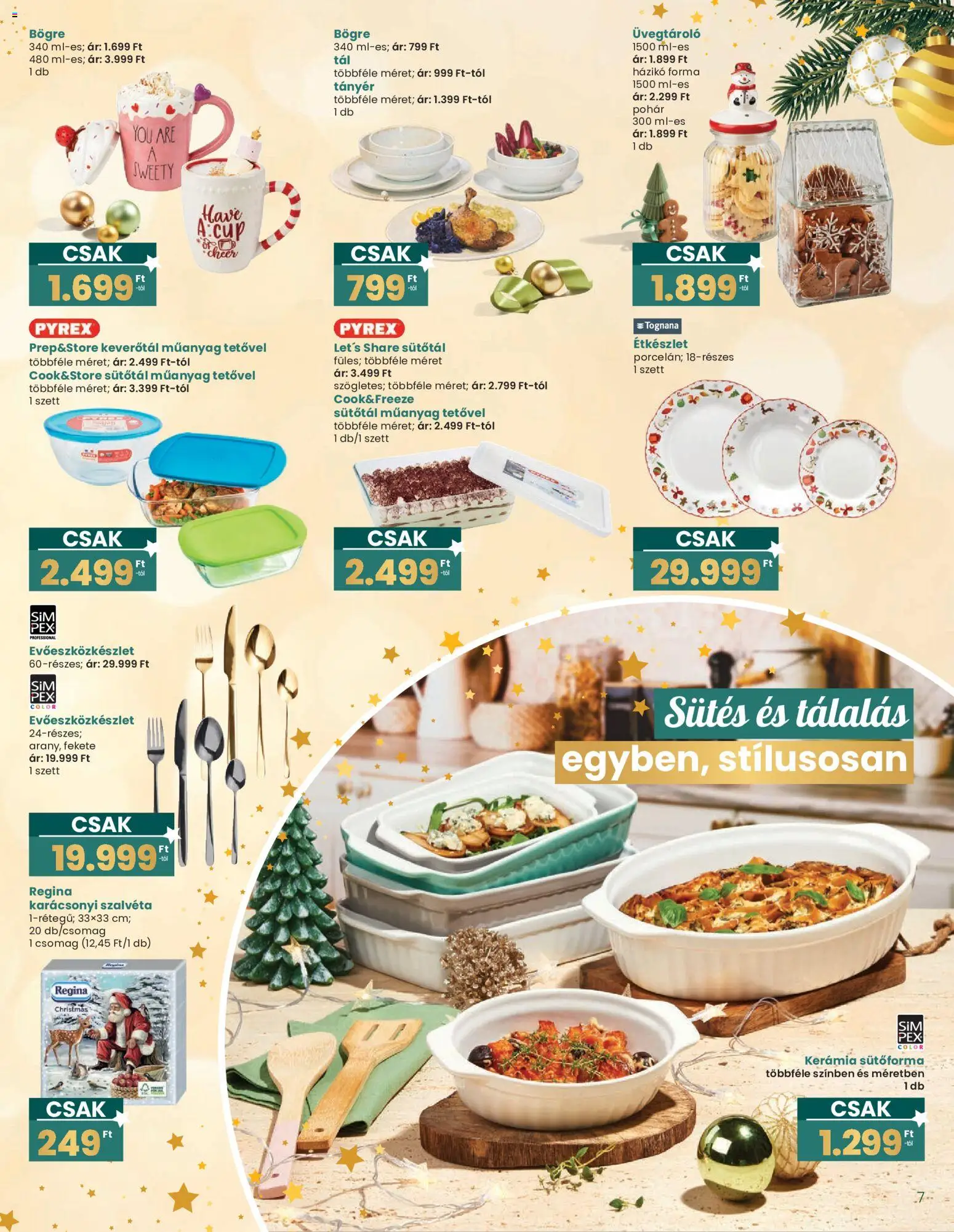 Interspar akciós ujság - amely érvényes a következő dátumtól: 20.12.2025 | Oldal: 7 | Termékek: Sütőforma, Étkészlet, Tányér, Pohár