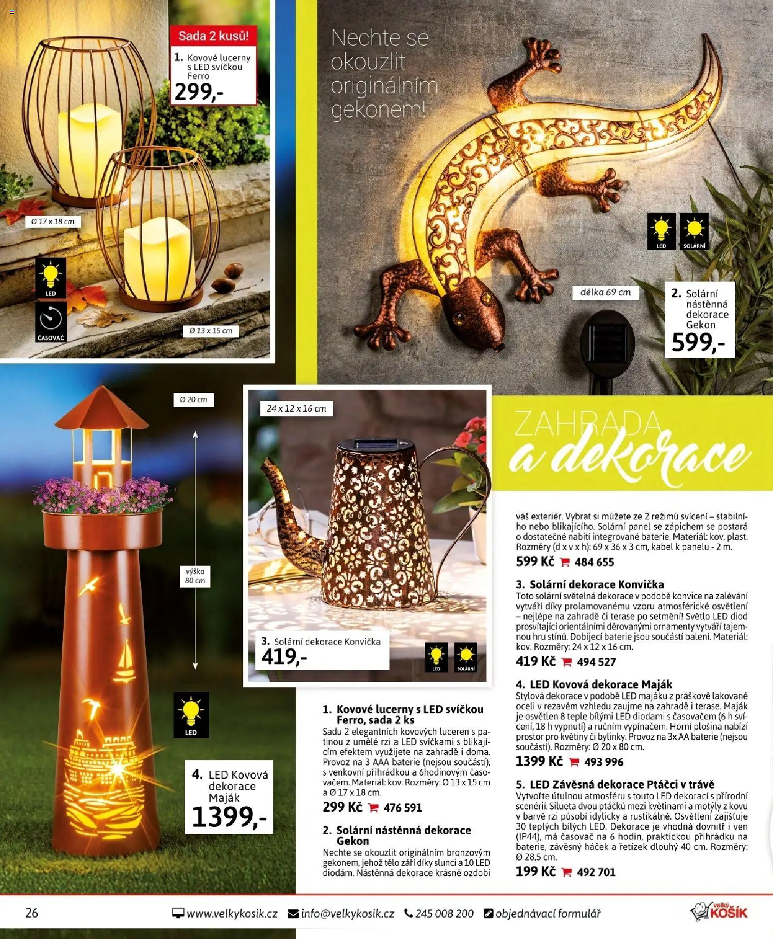 Velký Košík katalog březen 2026 od 01.03.2026 | Strana: 26 | Produkty: Zahrada, Konvice, Květiny, Lucerny