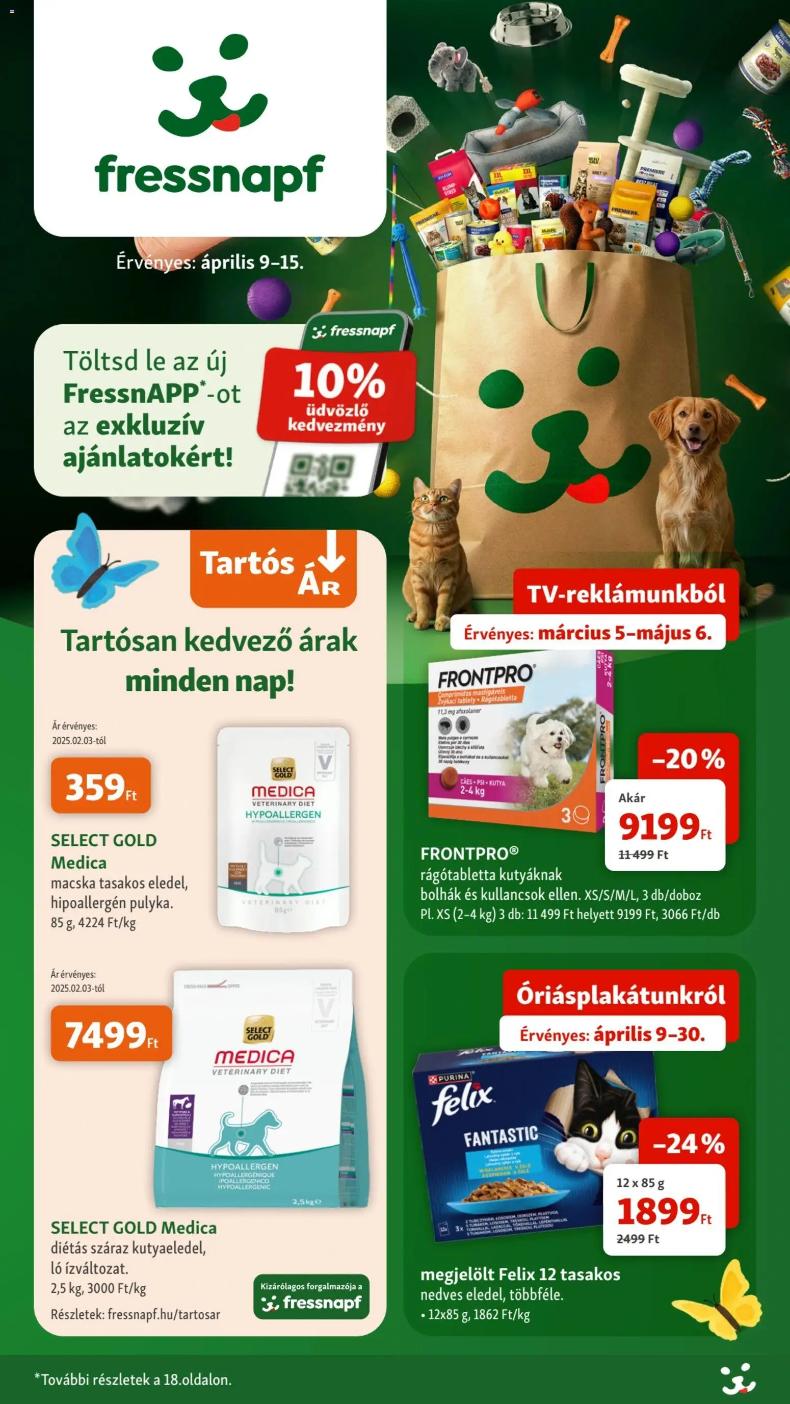 Fressnapf akciós ujság - amely érvényes a következő dátumtól: 09.04.2026 | Oldal: 1