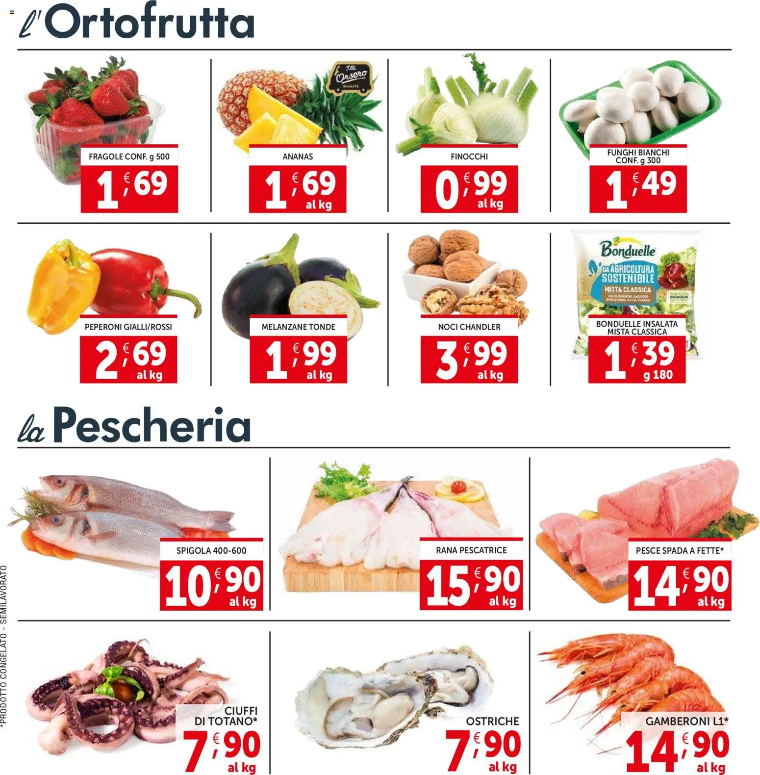 Volantino Decò del 27.03.2026 | Pagina: 8 | Prodotti: Peperoni, Finocchi, Gamberoni, Spigola