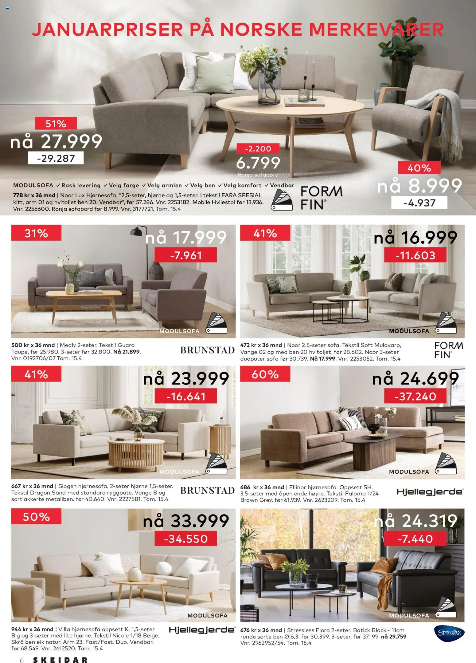 {H1} | Side: 6 | Produkter: Hvilestol, Sofa