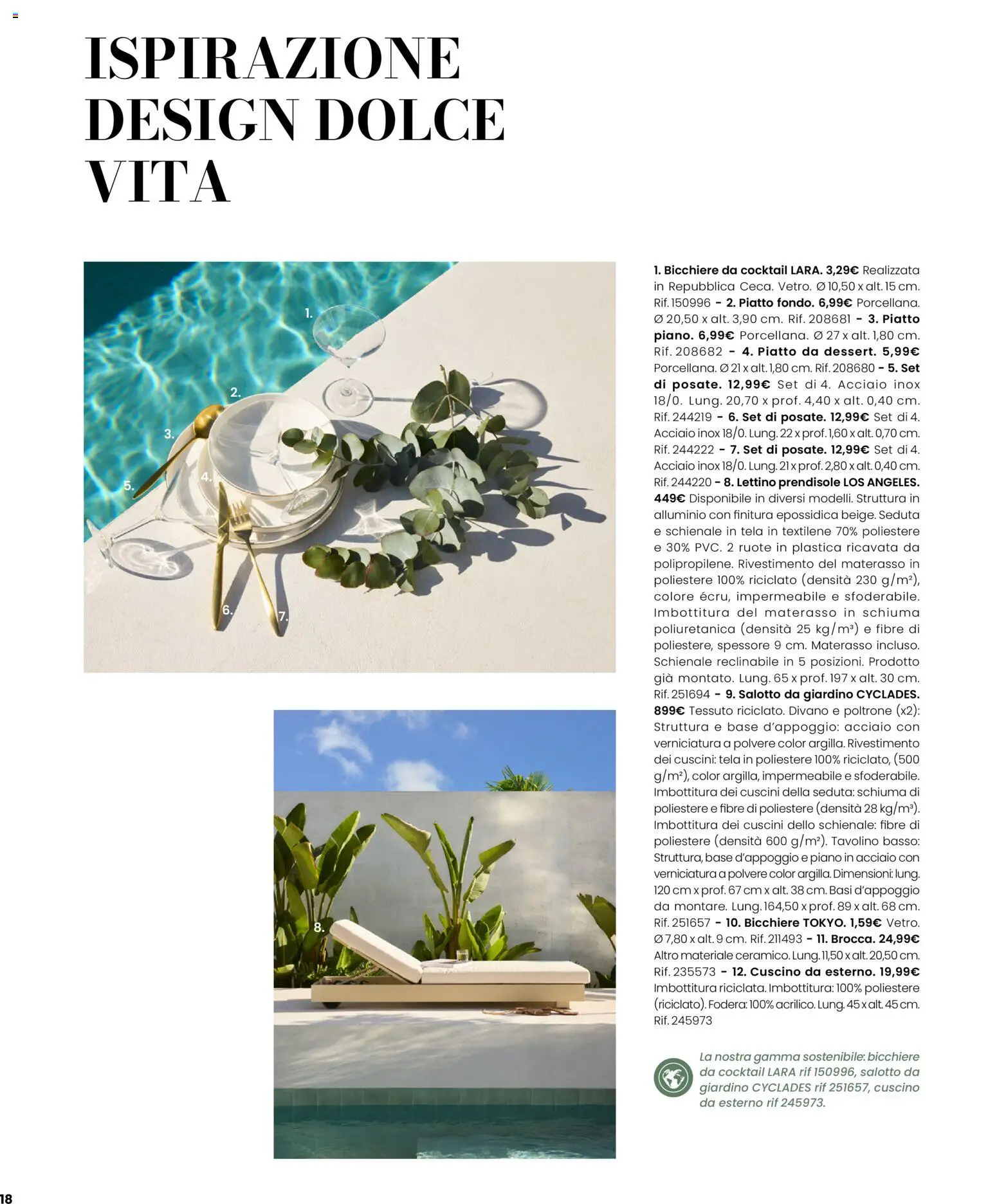 Volantino Maisons du Monde del 12.03.2026 | Pagina: 18 | Prodotti: Lettino, Piatto, Alluminio, Materasso