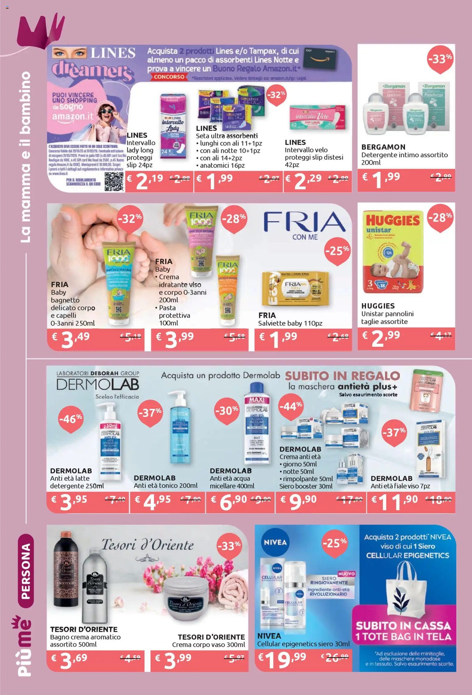 Volantino IperSoap del 17.11.2025 | Pagina: 16 | Prodotti: Pannolini, Pasta, Bagnetto, Vaso