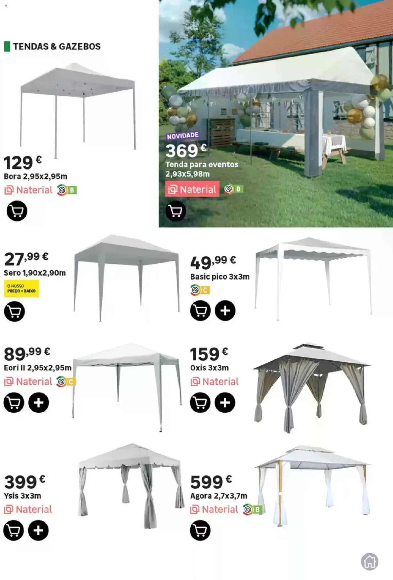 Leroy Merlin Catálogo Jardim │ válido de 12.03.2026 | Página: 37 | Produtos: Tenda