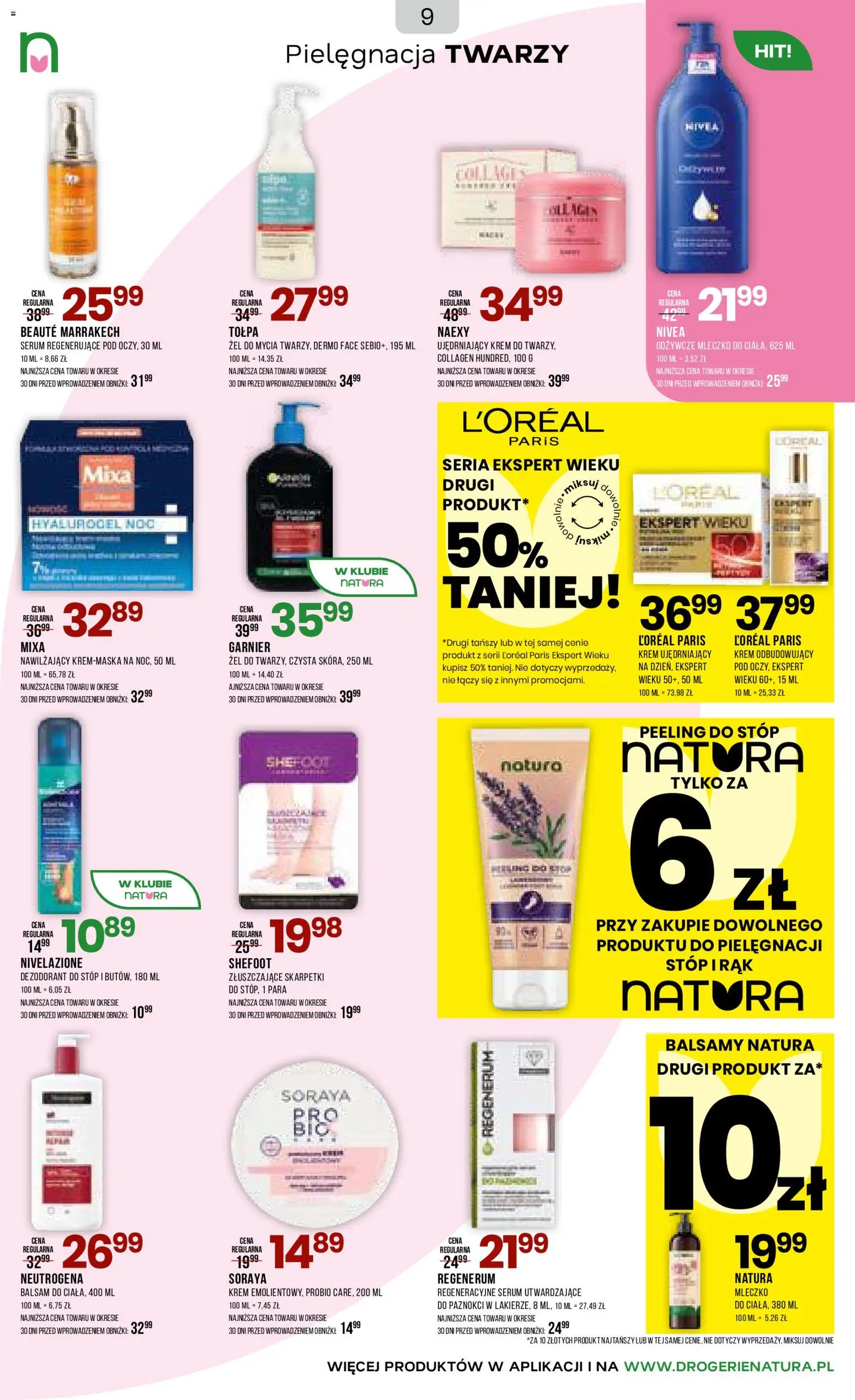 Drogerie Natura gazetka od 31.03.2026 | Strona: 9 | Produkty: Skarpetki, Body, Krem, Dezodorant